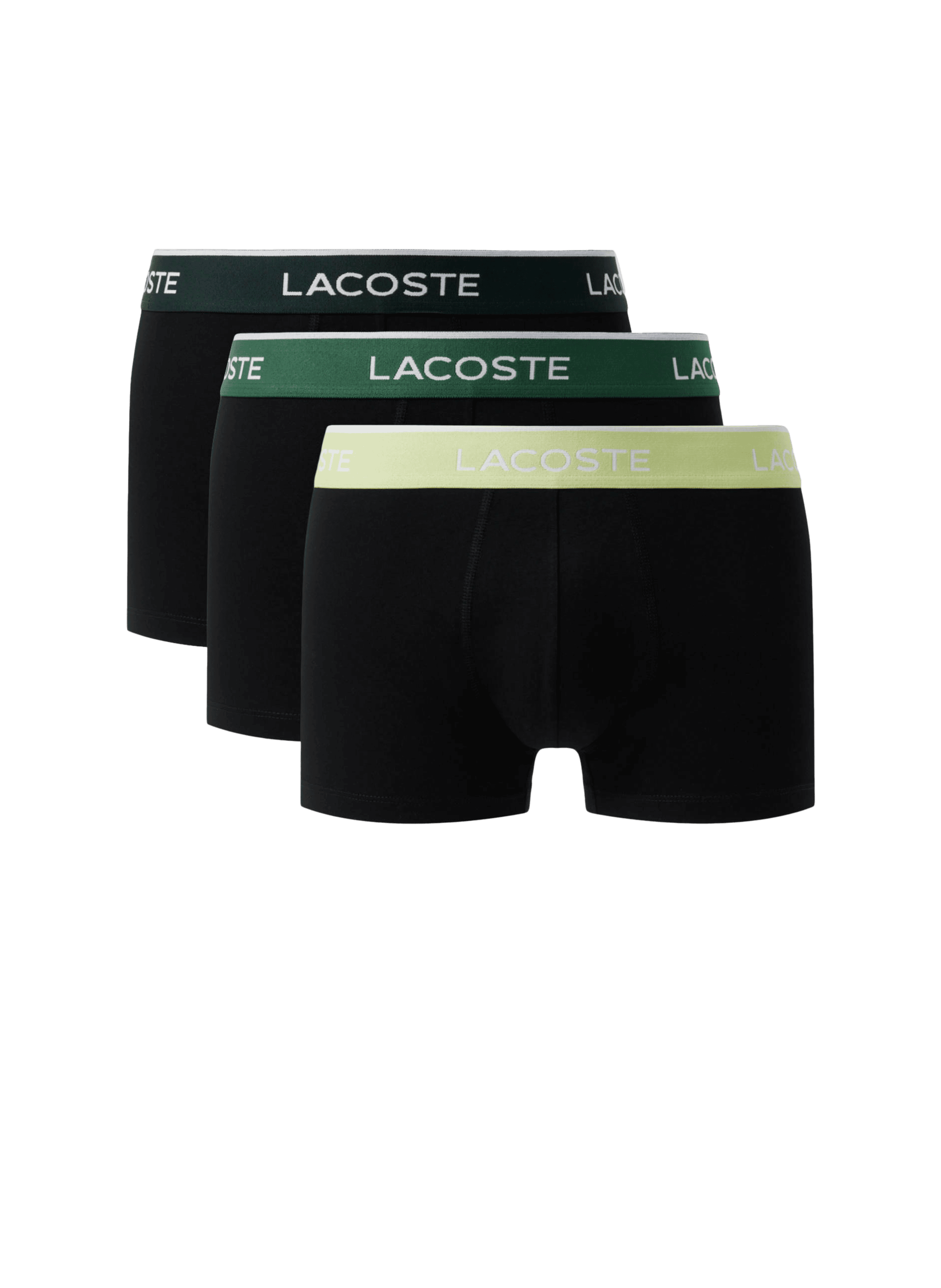 Lot de 3 boxers en coton mélangé LACOSTE Noir