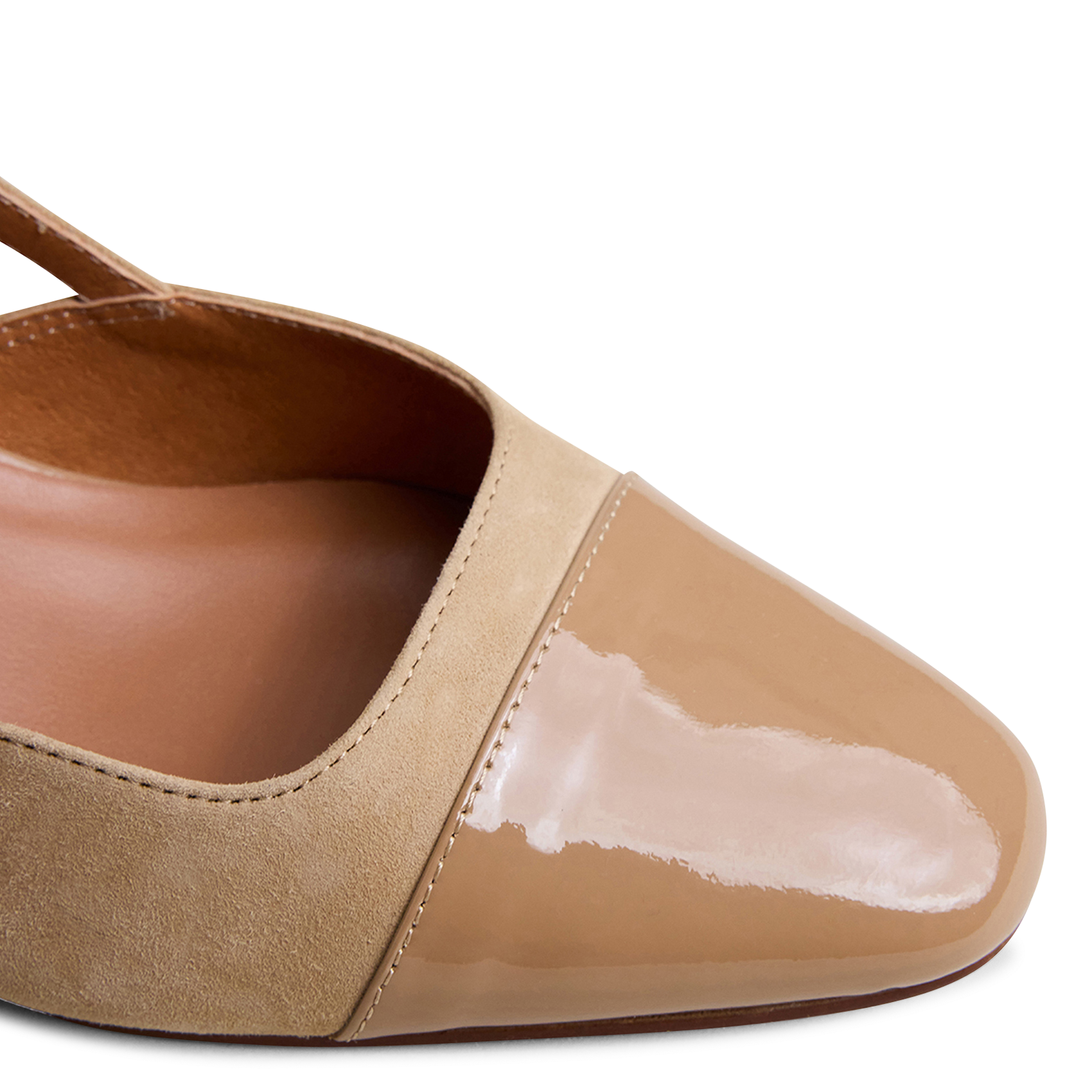 Slingbacks en cuir bi-matière dhapop JONAK Marron