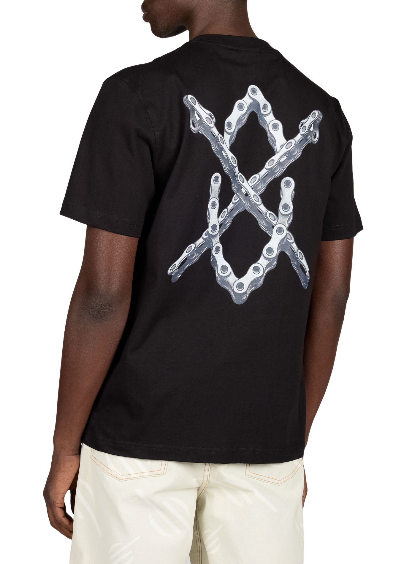 Tee-shirt col rond en coton DAILY PAPER Noir