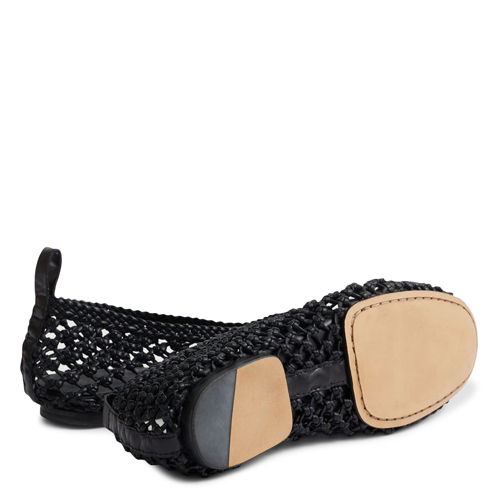 Ballerines en cuir tressées tosca SOEUR Noir