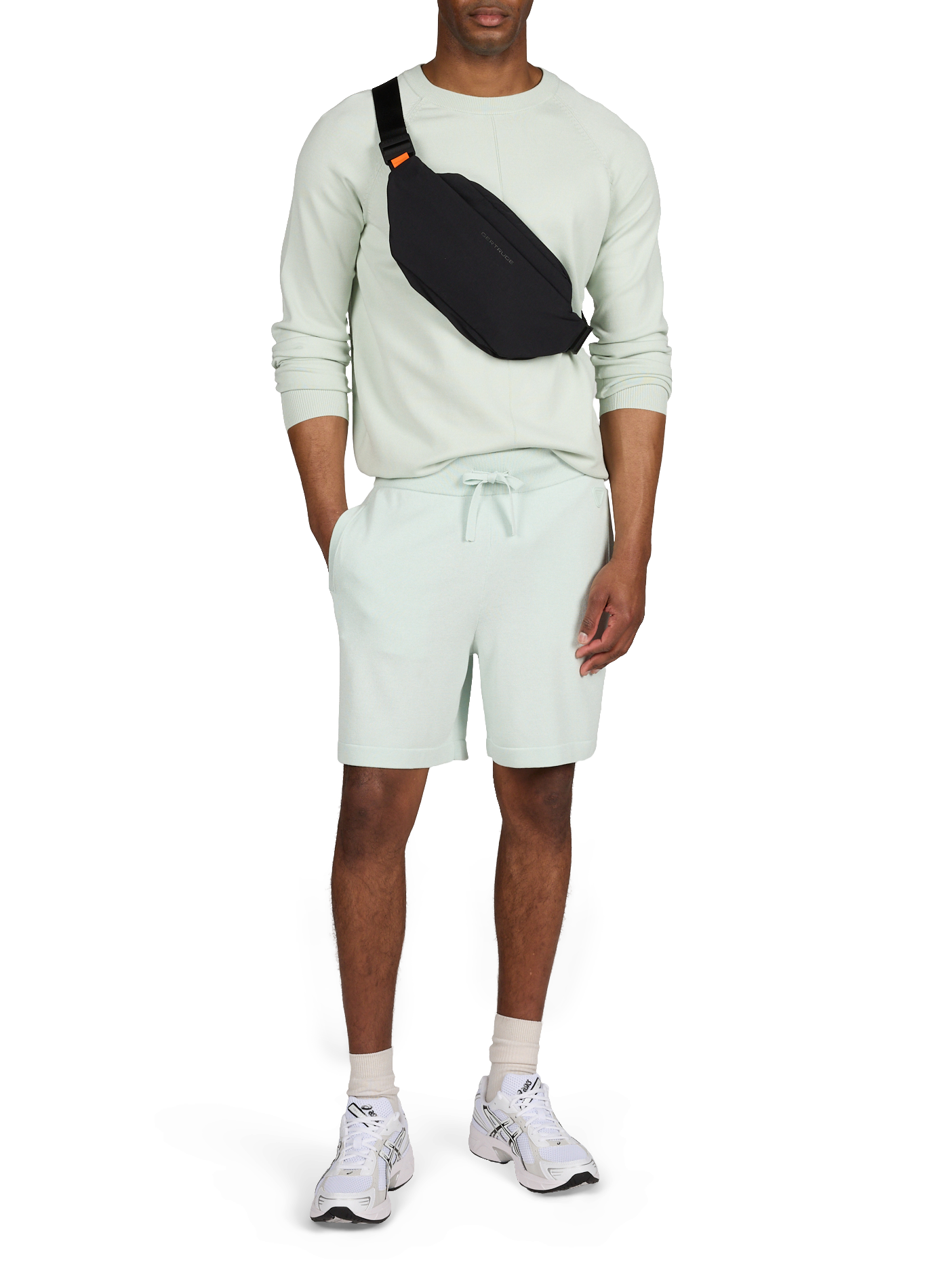 Einfarbiger Pullover mit Logo GERTRUDE ET GASTON Grun