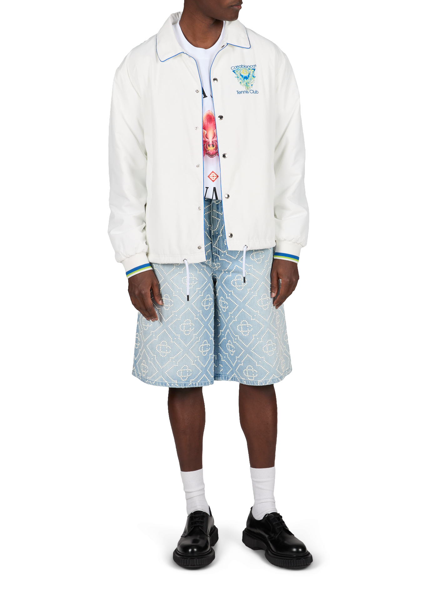 Veste imprimé Tennis Club CASABLANCA PARIS Blanc