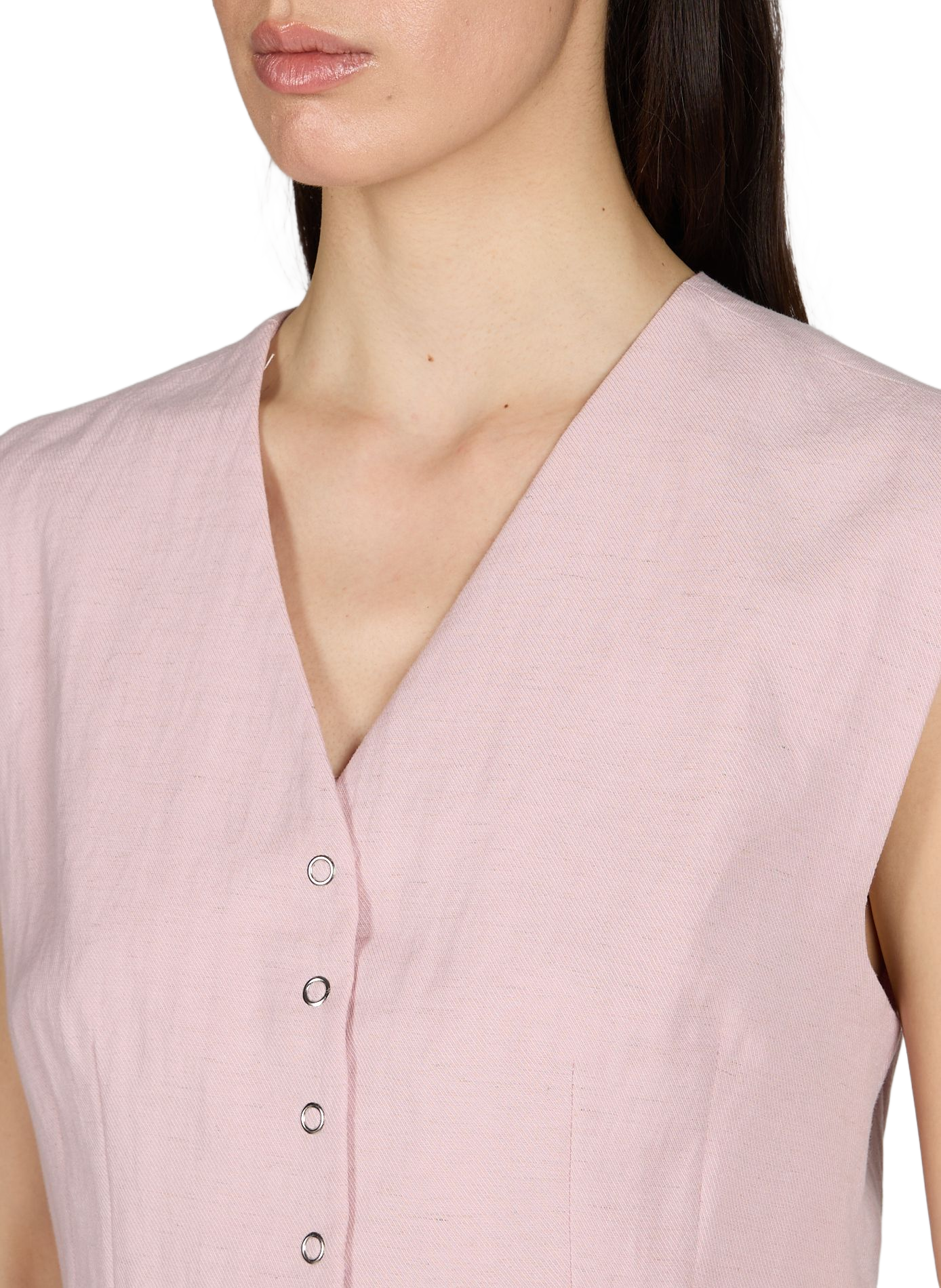 Gilet sans manches à fermeture boutonnée OBJECT Rose