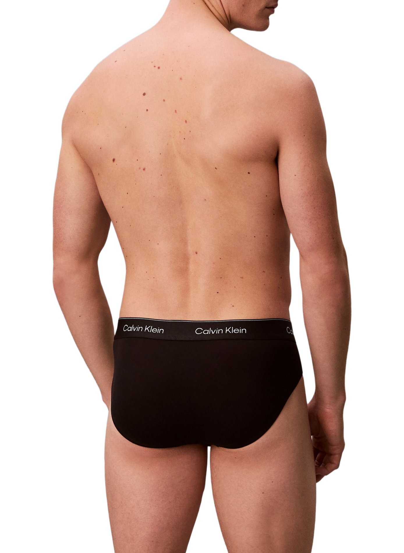 Set von 3 einfarbigen Slips aus Baumwollmischung CALVIN KLEIN Schwarz