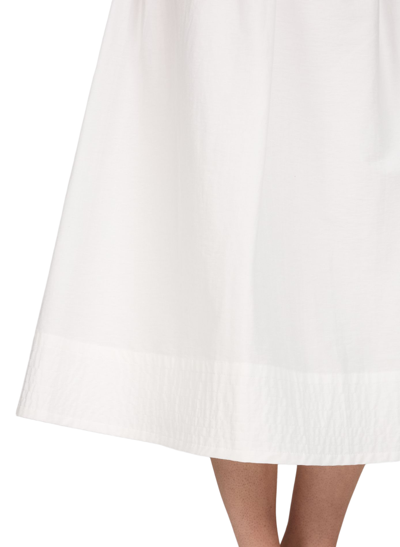 Wide midi skirt in blended cotton SUNCOO Beige