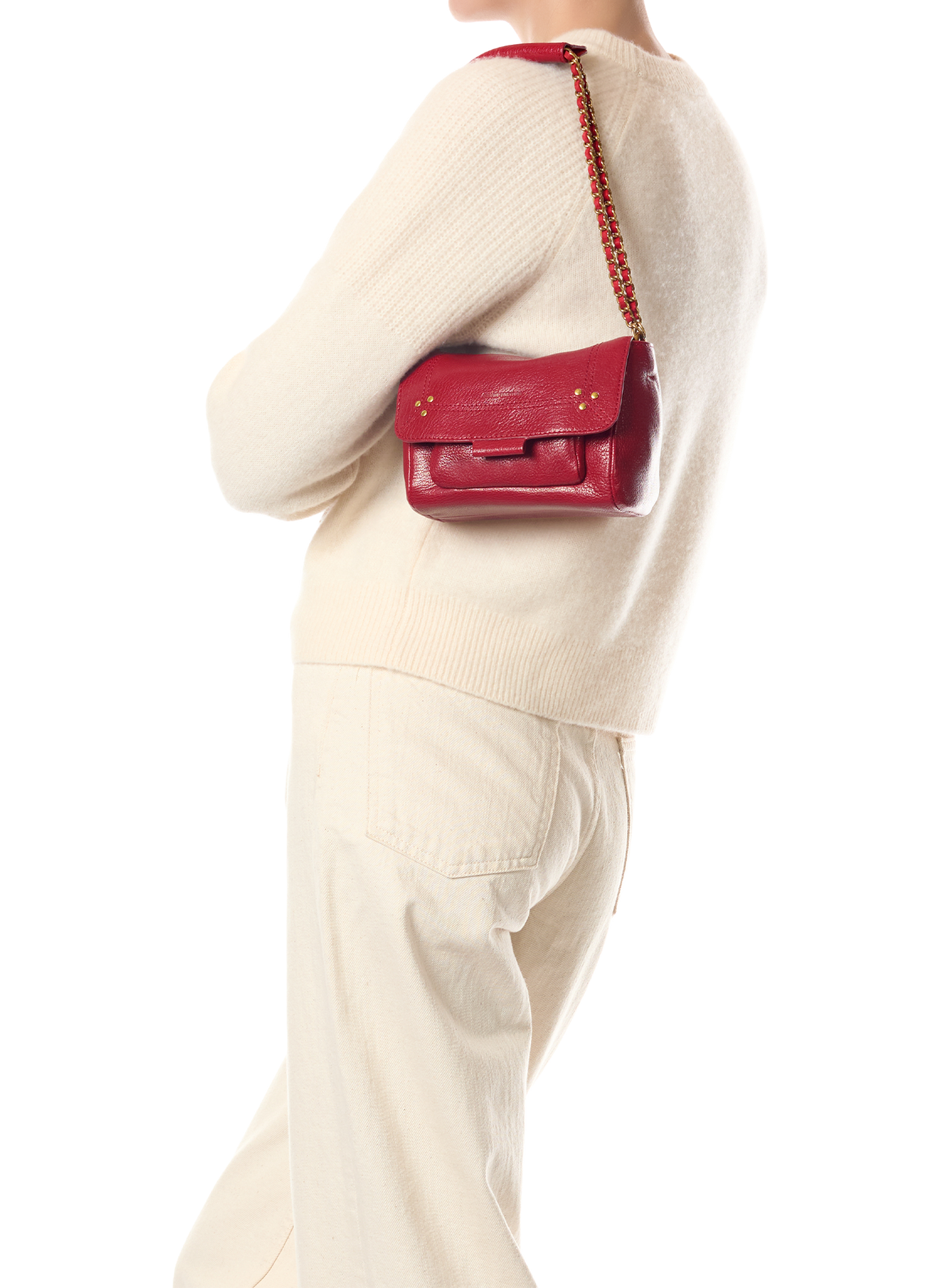 Sac Lulu S en cuir de chèvre JÉRÔME DREYFUSS Rouge