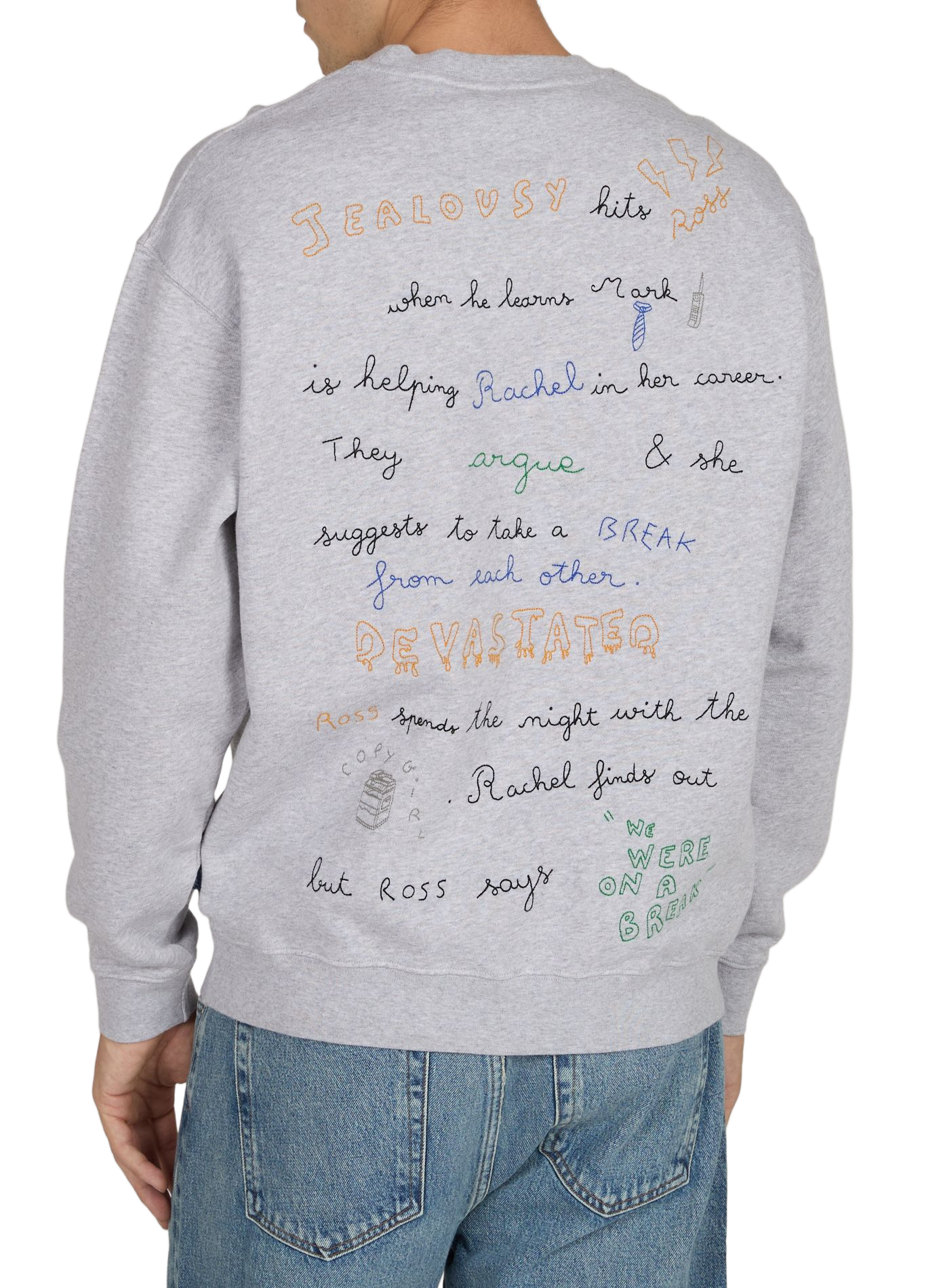 Oversized sweatshirt with embroidery MAISON LABICHE Grey