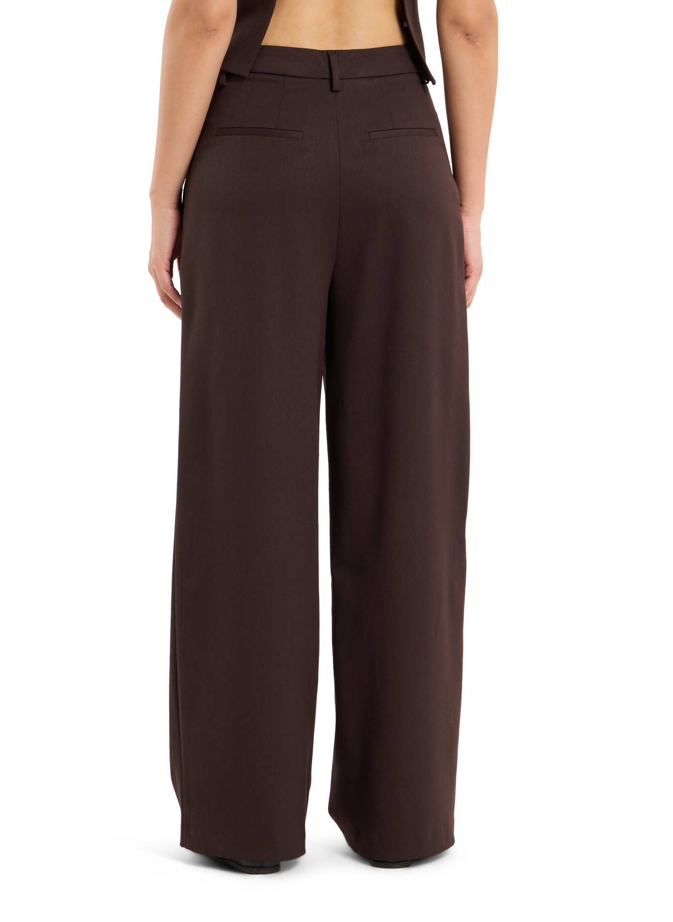 High-waisted wide-leg trousers SAISON 1865 Brown