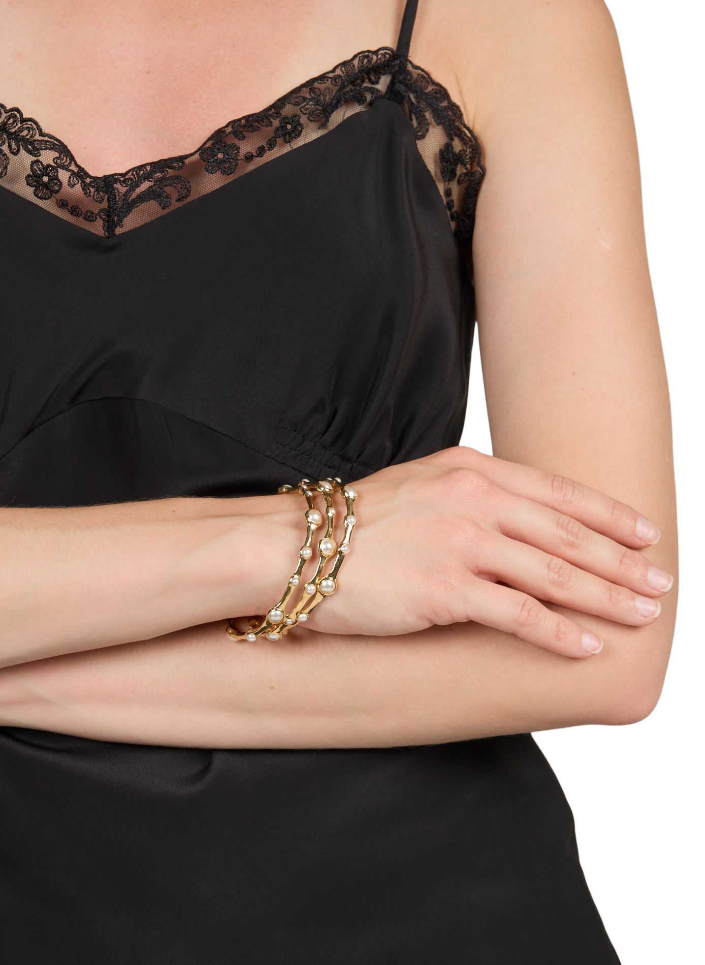 Set de trois joncs à perles JOANNA LAURA CONSTANTINE Doré