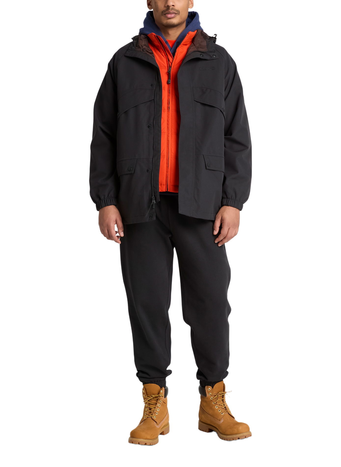 Rechte parka met capuchon TIMBERLAND Zwart