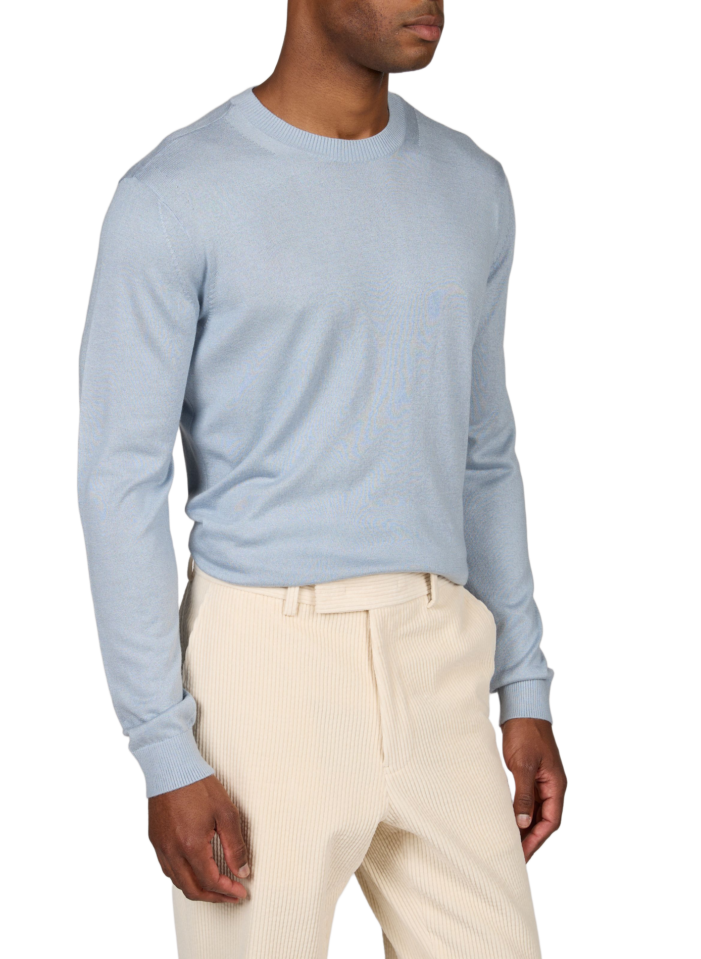 Gerader Pullover aus Seide und Kaschmir EMPORIO ARMANI Blau