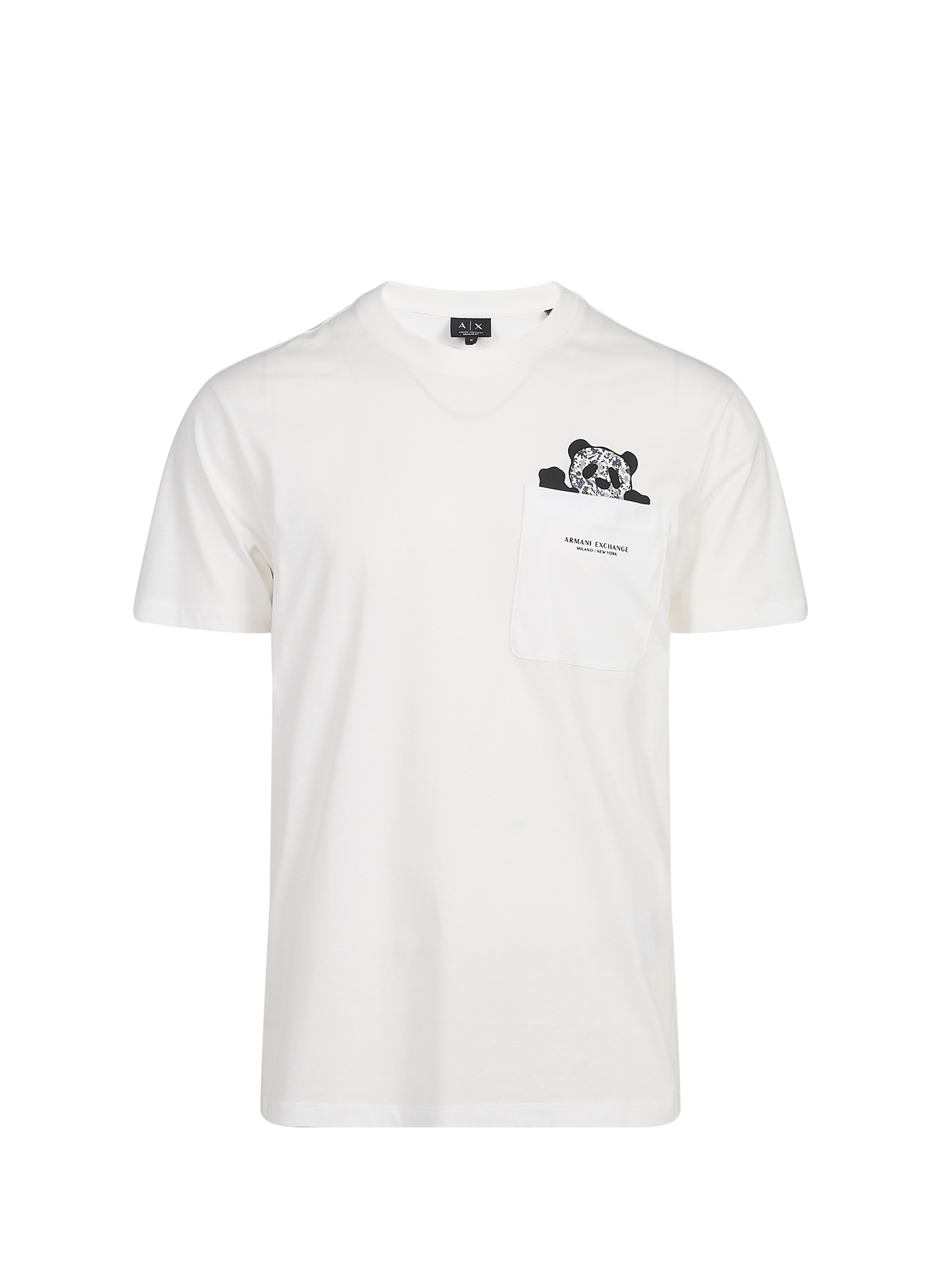 Straight logo cotton t-shirt ARMANI EXCHANGE White