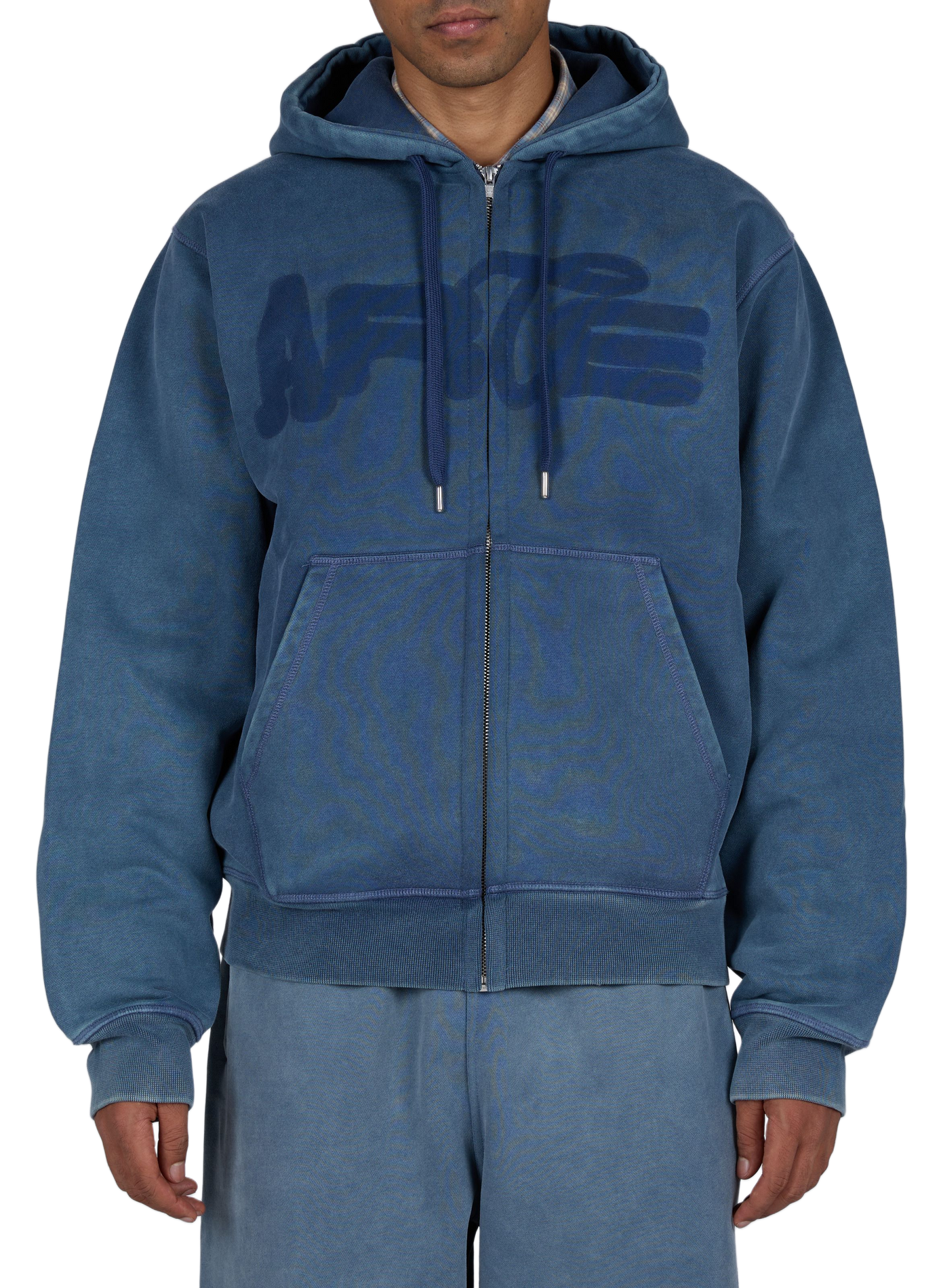 Gerader Kapuzenpullover aus Baumwolle mit Print ARTE ANTWERP Blau