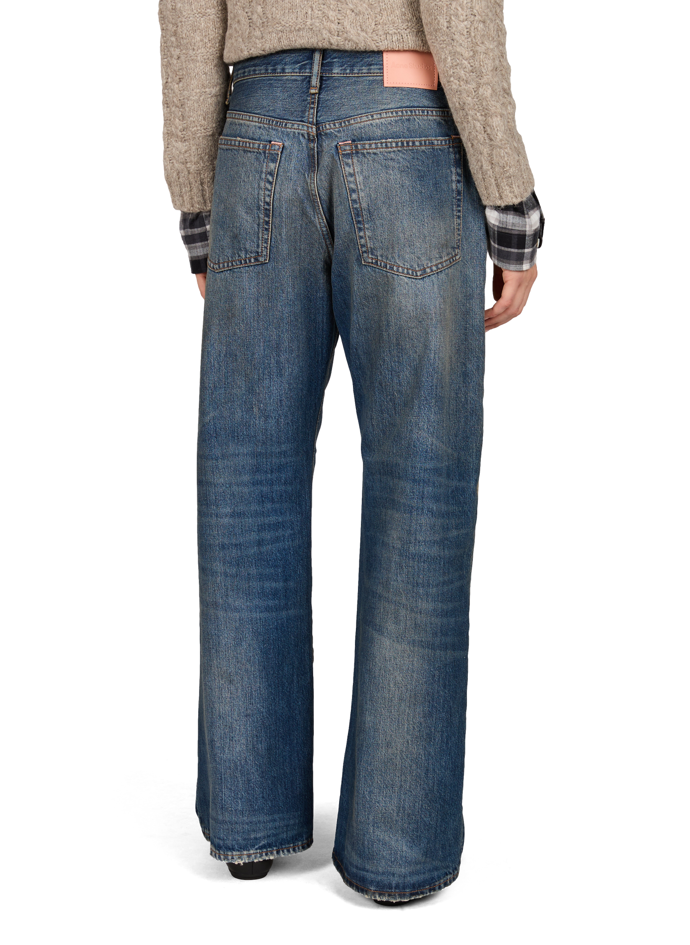 Wide cotton jeans ACNE STUDIOS Blue