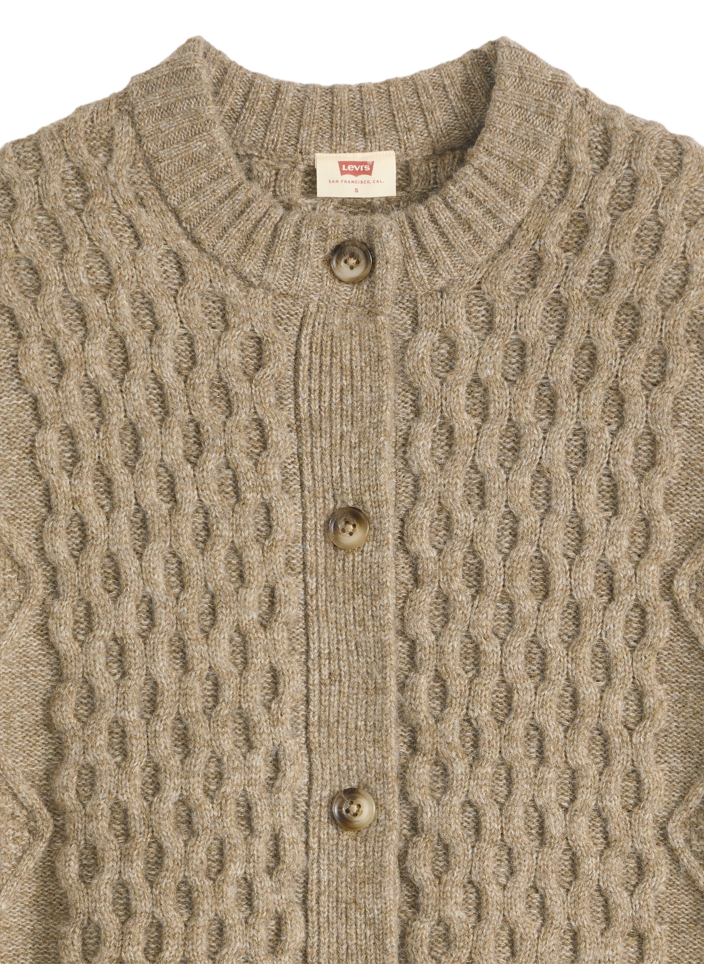 Straight round neck vest LEVI'S Beige