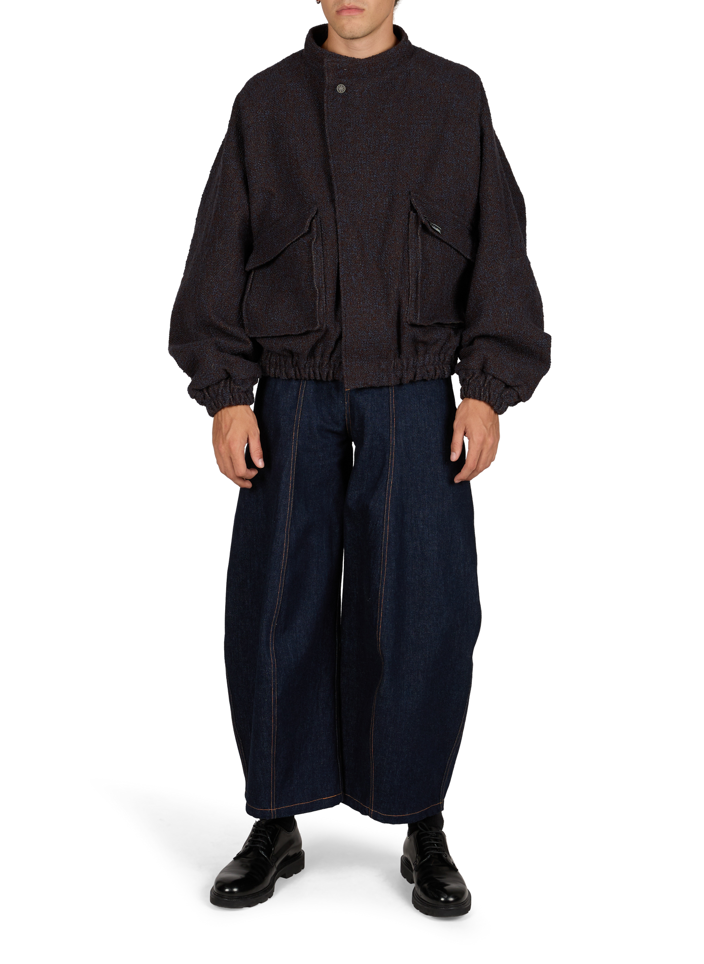 Straight cotton-blend jacket RENÈ Black