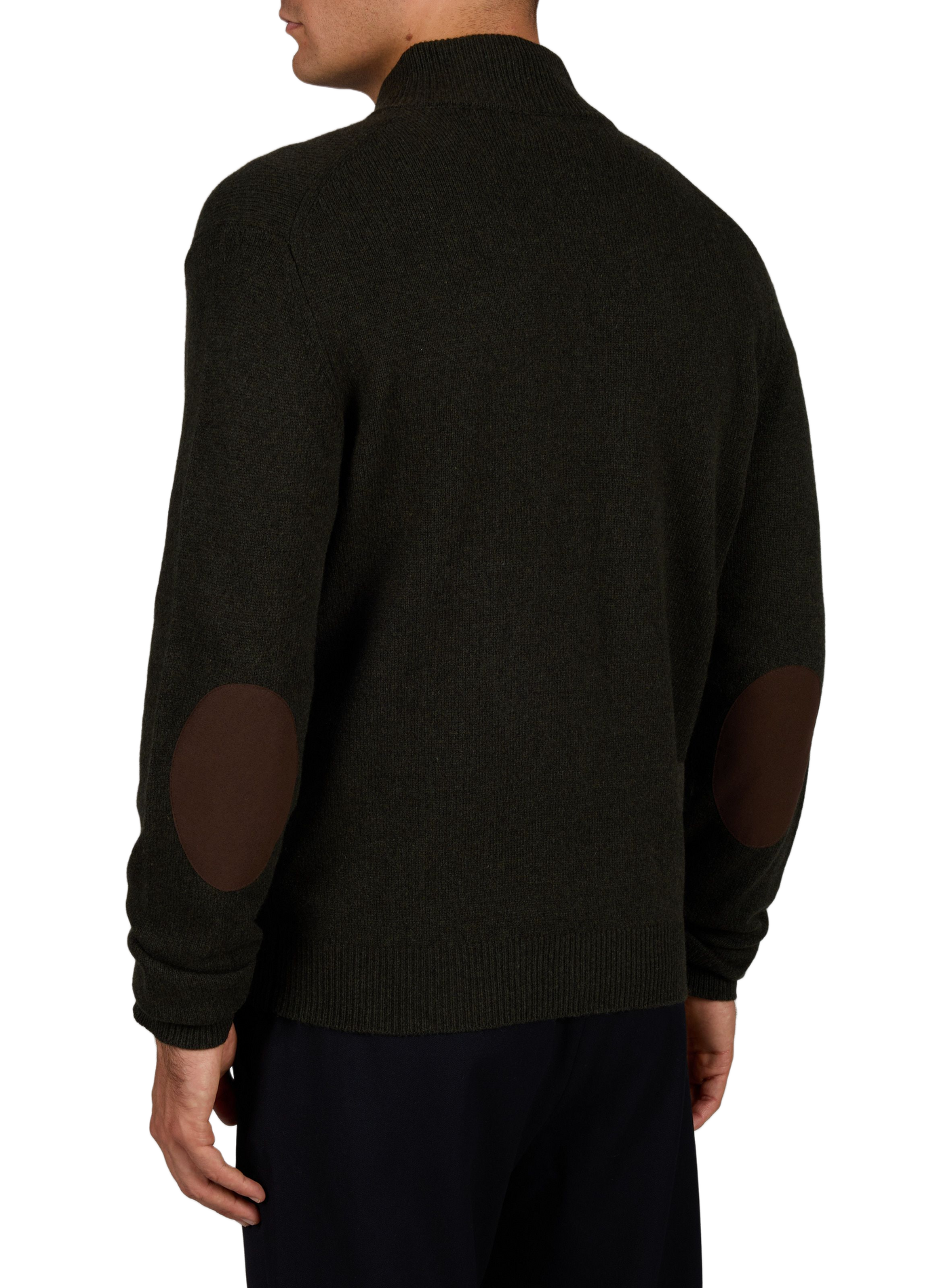 Gilet zippé col montant en laine HACKETT Vert