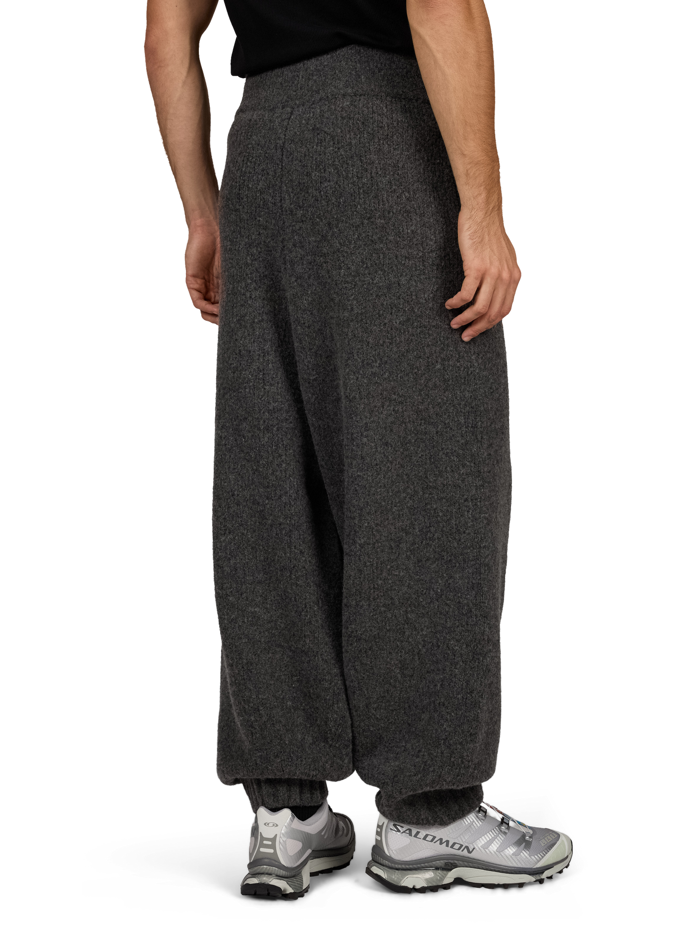 Relaxed wide-leg trousers in a wool blend SEVENTH Grey