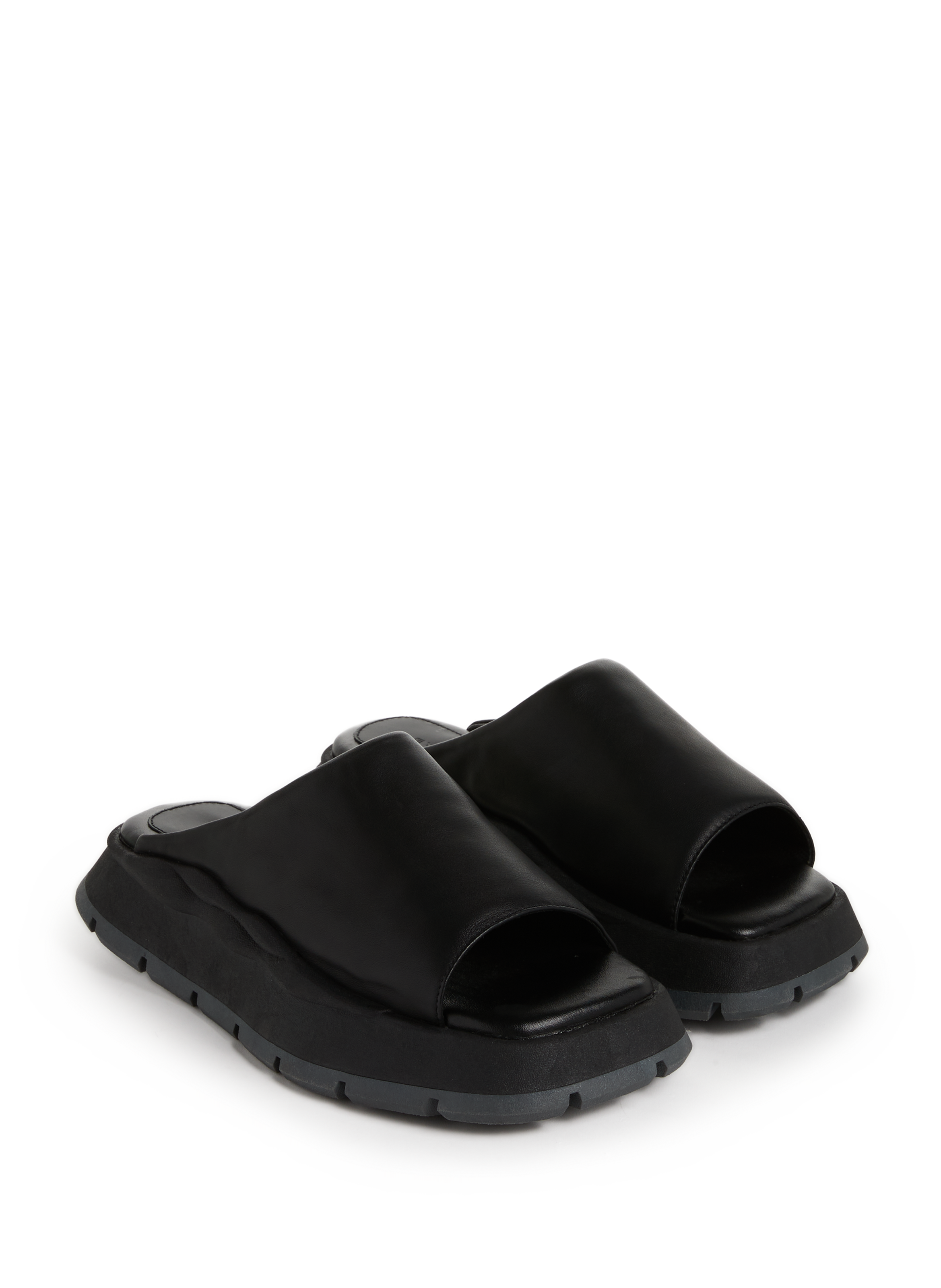 Sandales compensées en cuir