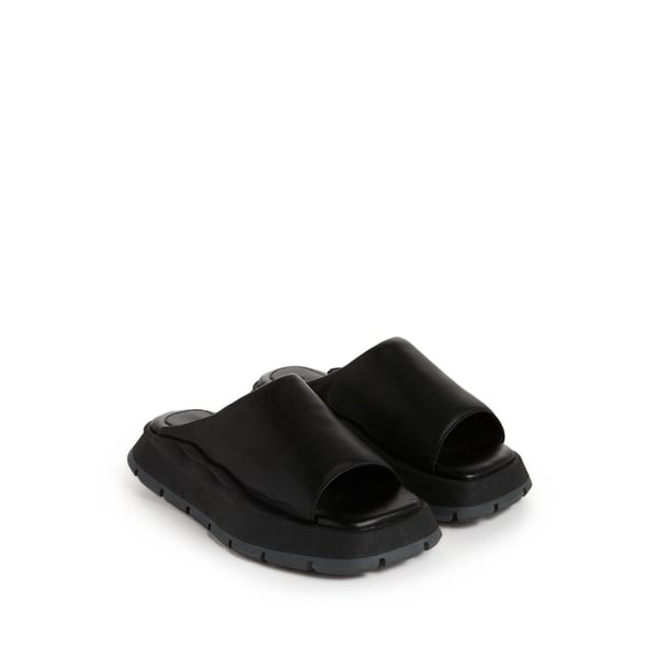 Sandales compensées en cuir