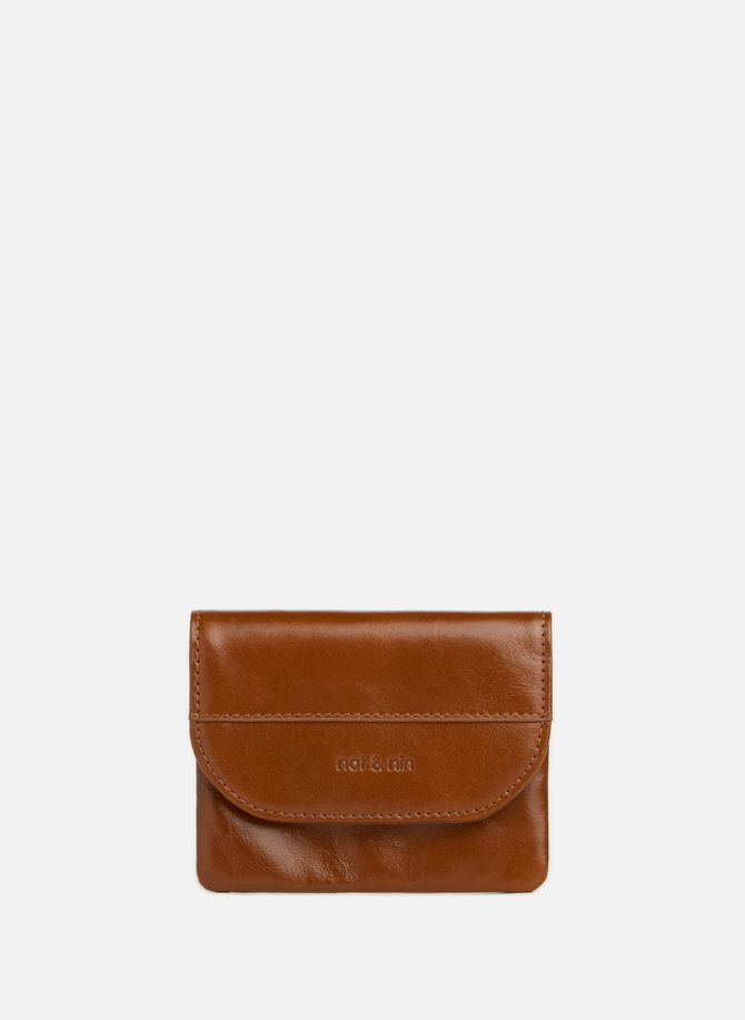 NAT & NIN leather flap coin purse