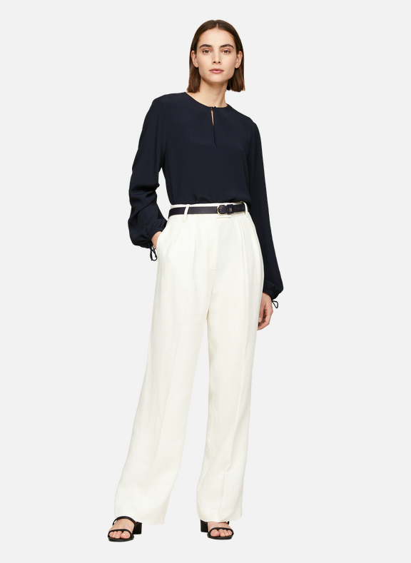 TOMMY HILFIGER Straight trousers with pleats Beige