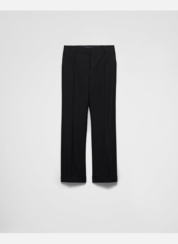 Pantalon en gabardine Noir by PRADA PRADA Pantalon en gabardine Noir