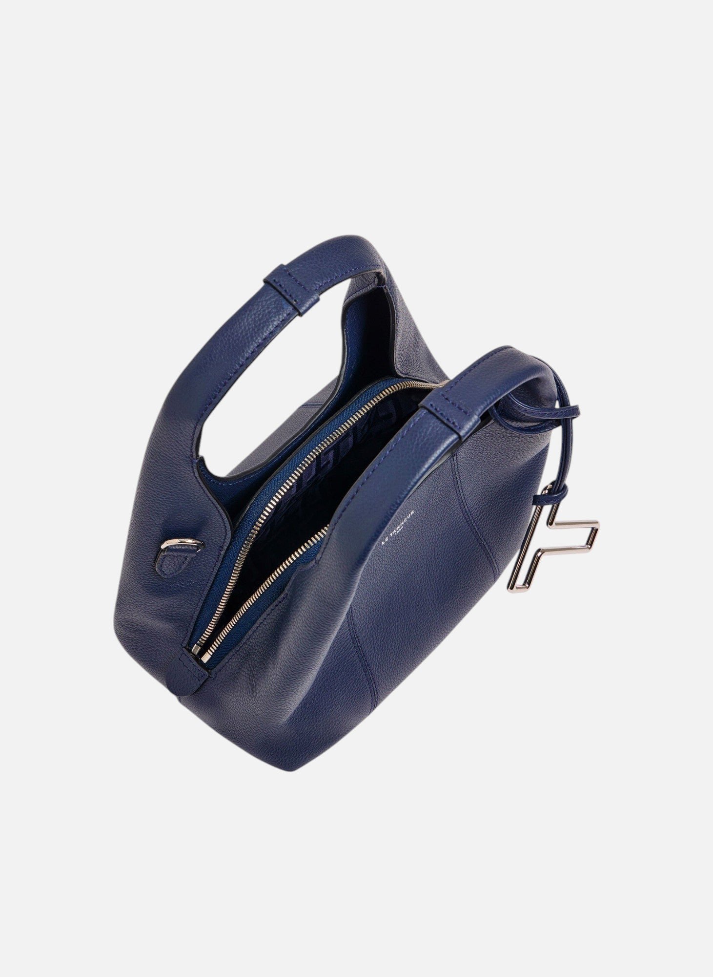 Petit sac à main juliette en cuir grainé LE TANNEUR Bleu
