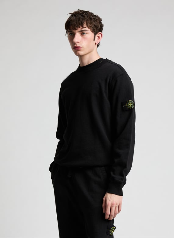 Sweat Shirt Jogging Stone Island Noir Homme Island Noir