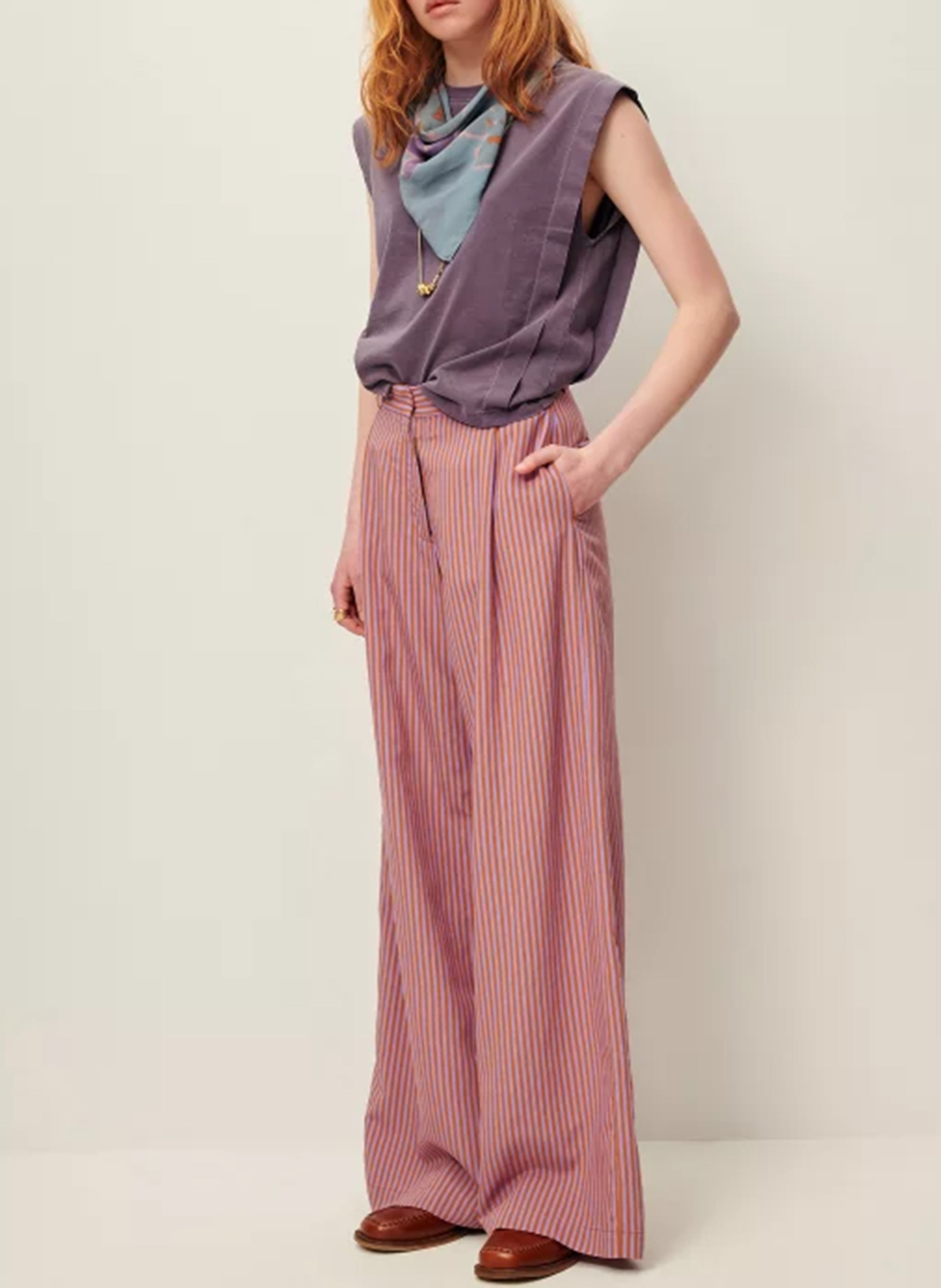 Tee-shirt col rond droit en coton bio orlando SESSUN Beige