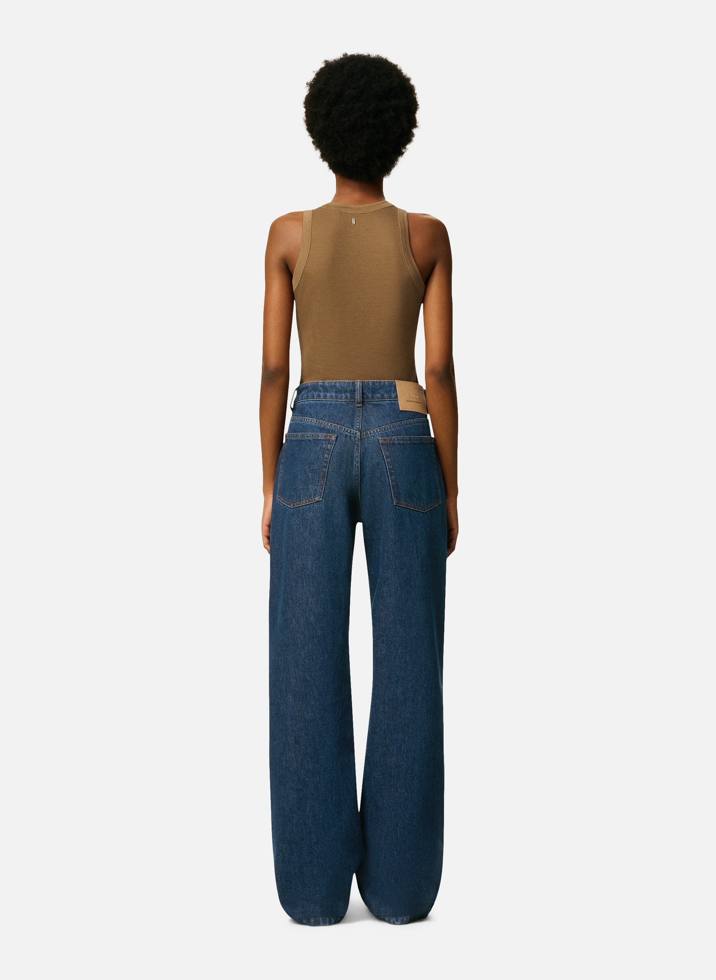 Jean coupe large en coton AMI PARIS Bleu