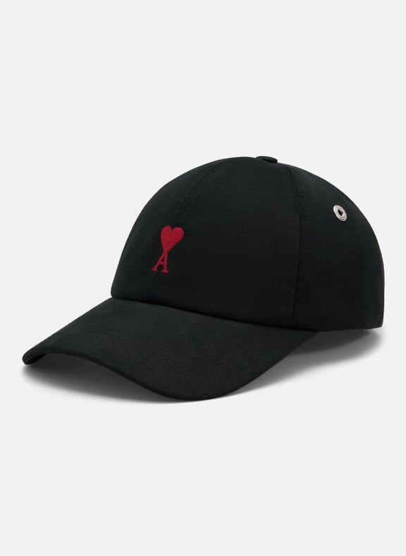 Casquette broderie ami de coeur rouge unisexe Noir by AMI PARIS AMI PARIS Casquette broderie ami de coeur rouge unisexe Noir