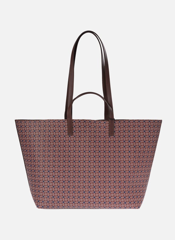 Printed tote bag in blended cotton Brown by 64 BLD HAUSSMANN PARIS 64 BLD HAUSSMANN PARIS Printed tote bag in blended cotton Brown