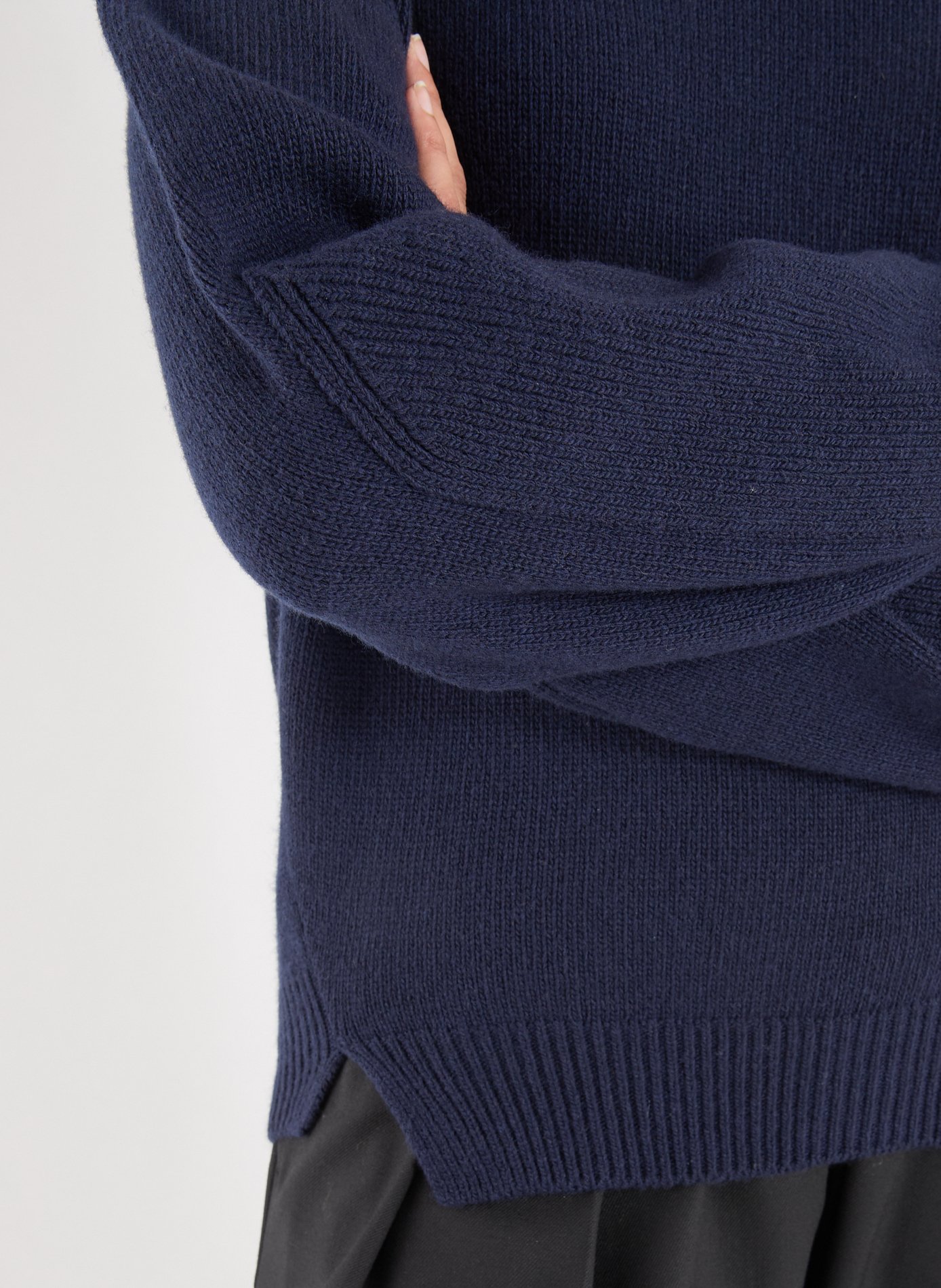 Pull cachemire et laine col v VICTORIA BECKHAM Bleu