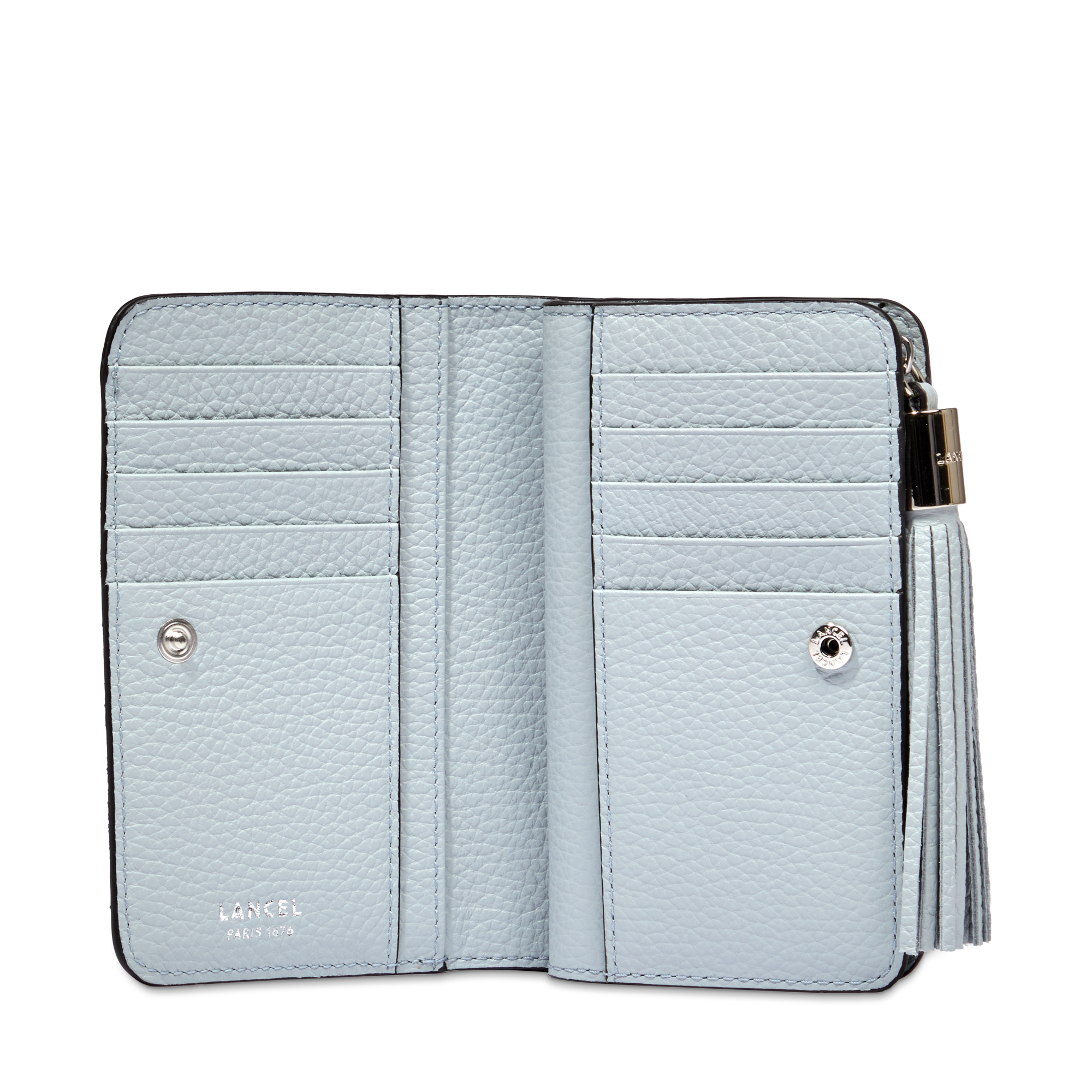 Portefeuille rectangulaire zippé premier flirt de lancel en cuir LANCEL Bleu