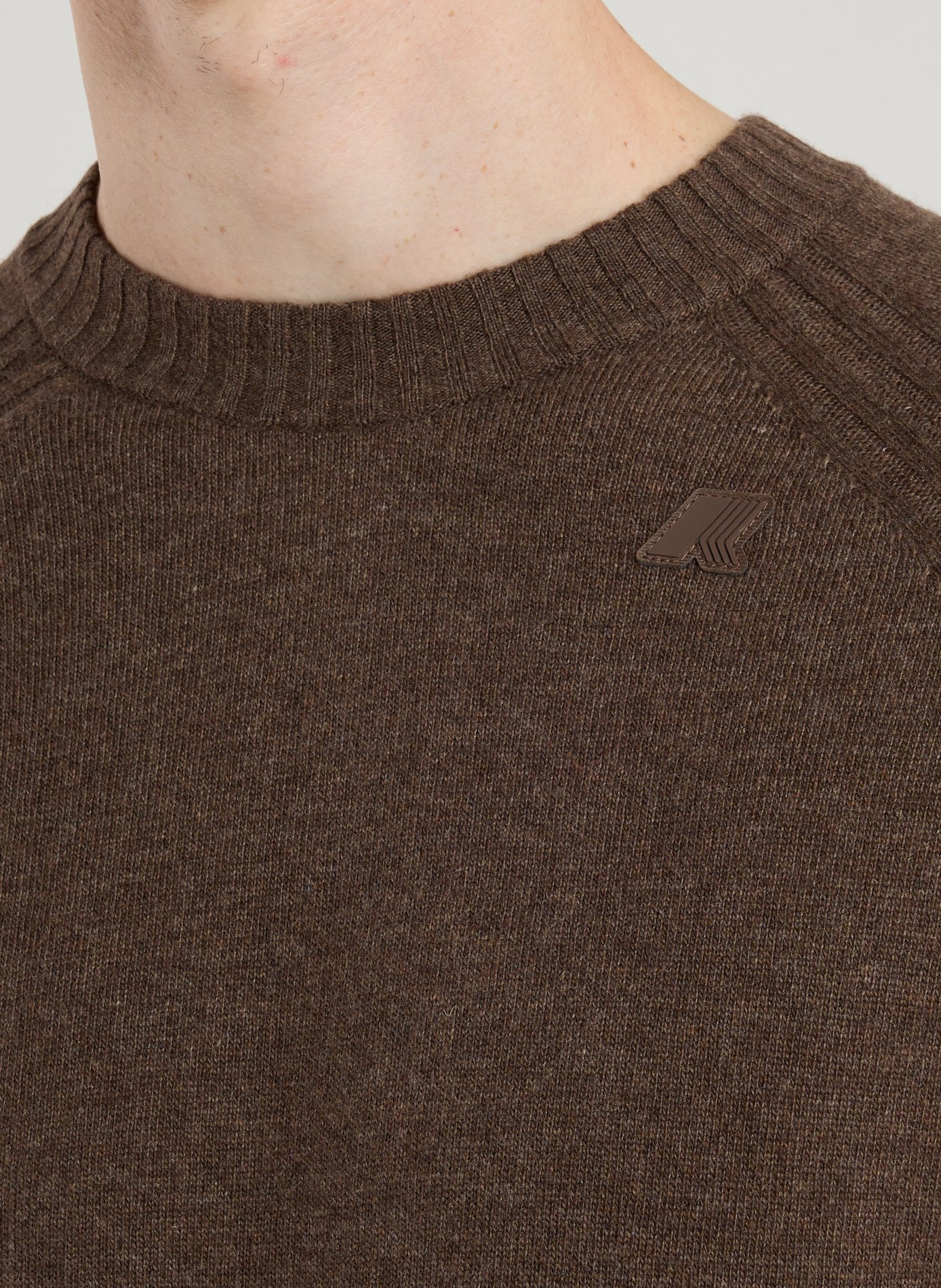Pull droit à col rond K-WAY Marron