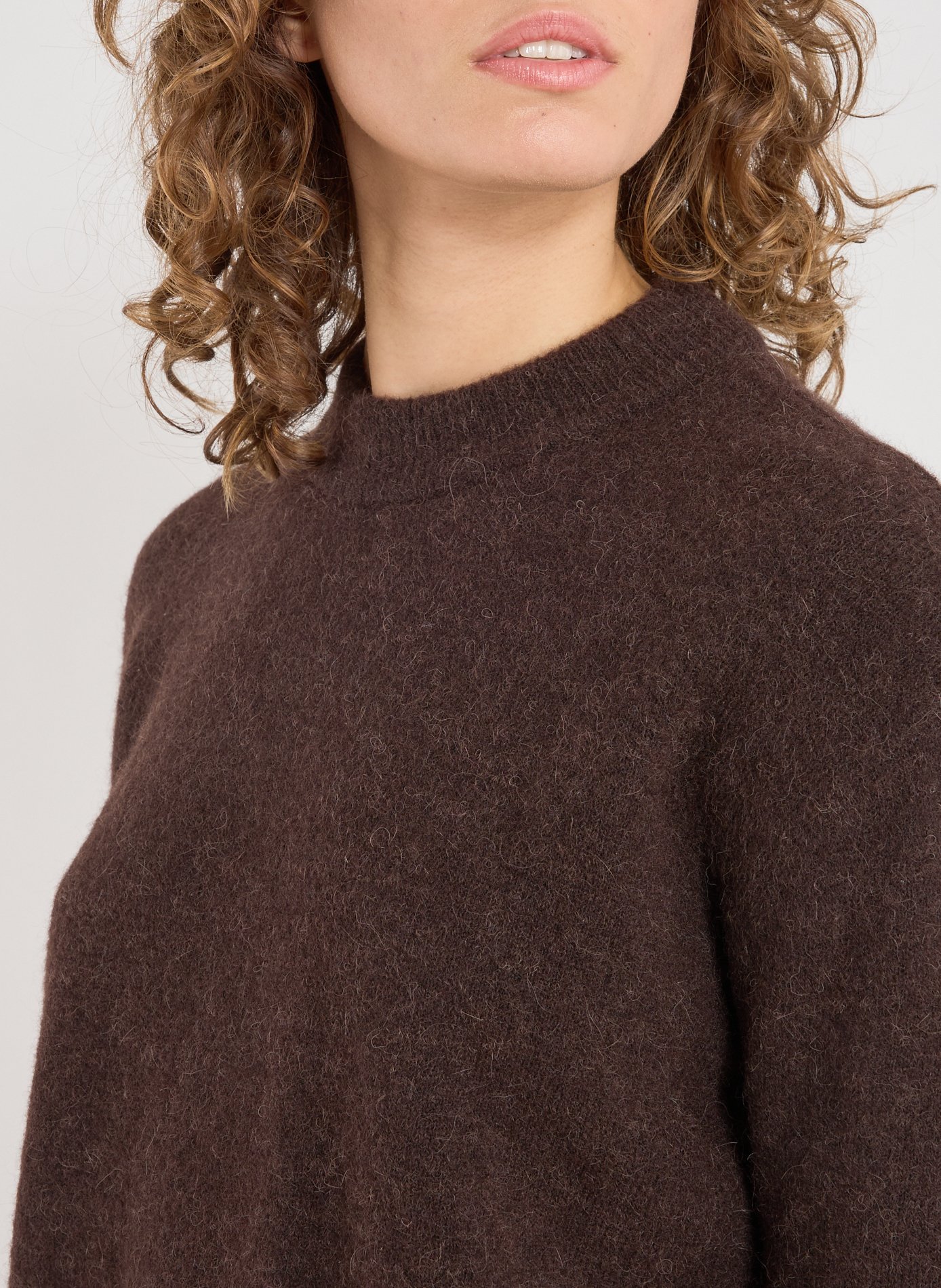 Pull duveteux en laine mélangée SAMSOE SAMSOE Noir