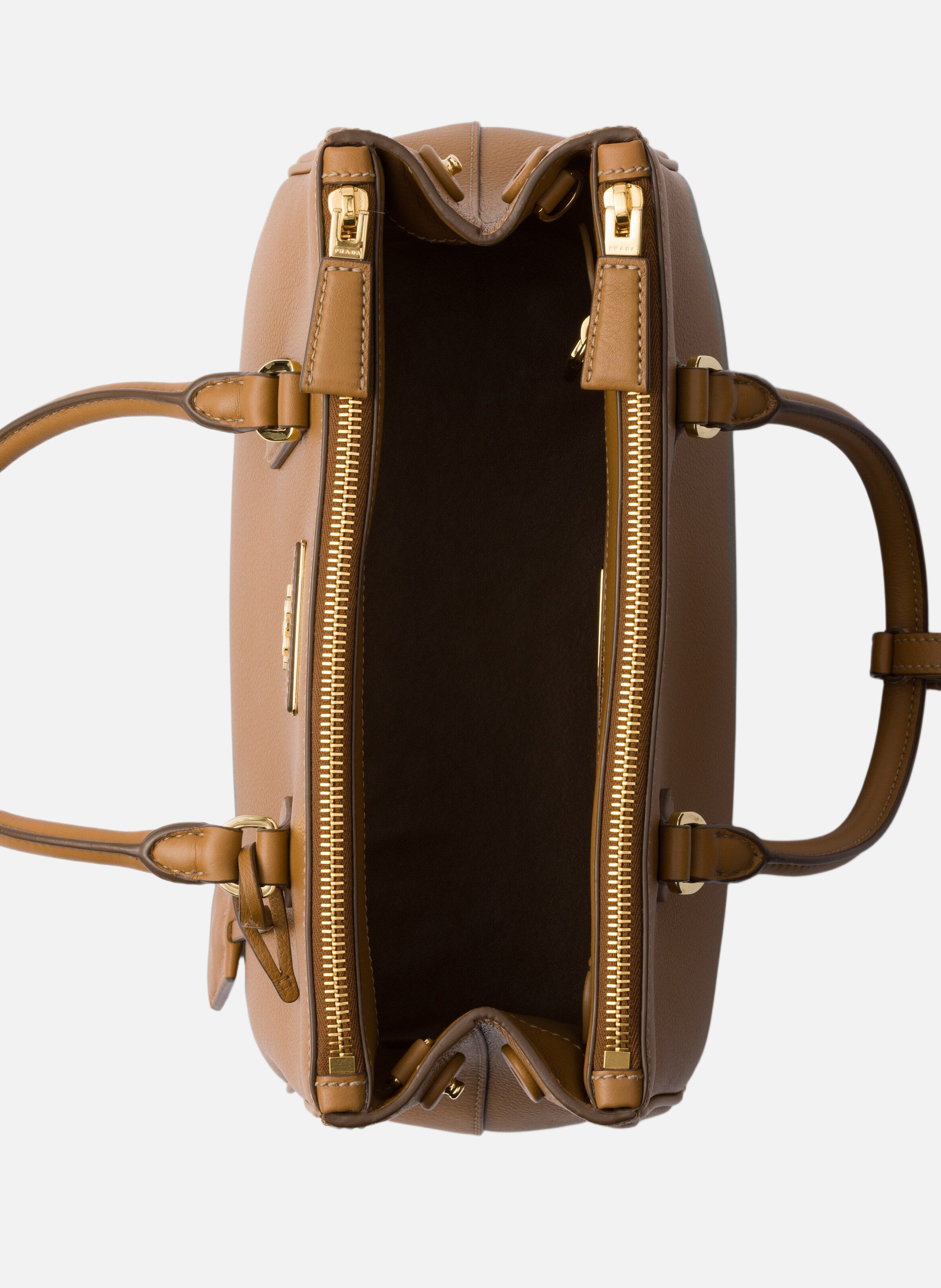 Sac prada galleria en cuir PRADA Marron