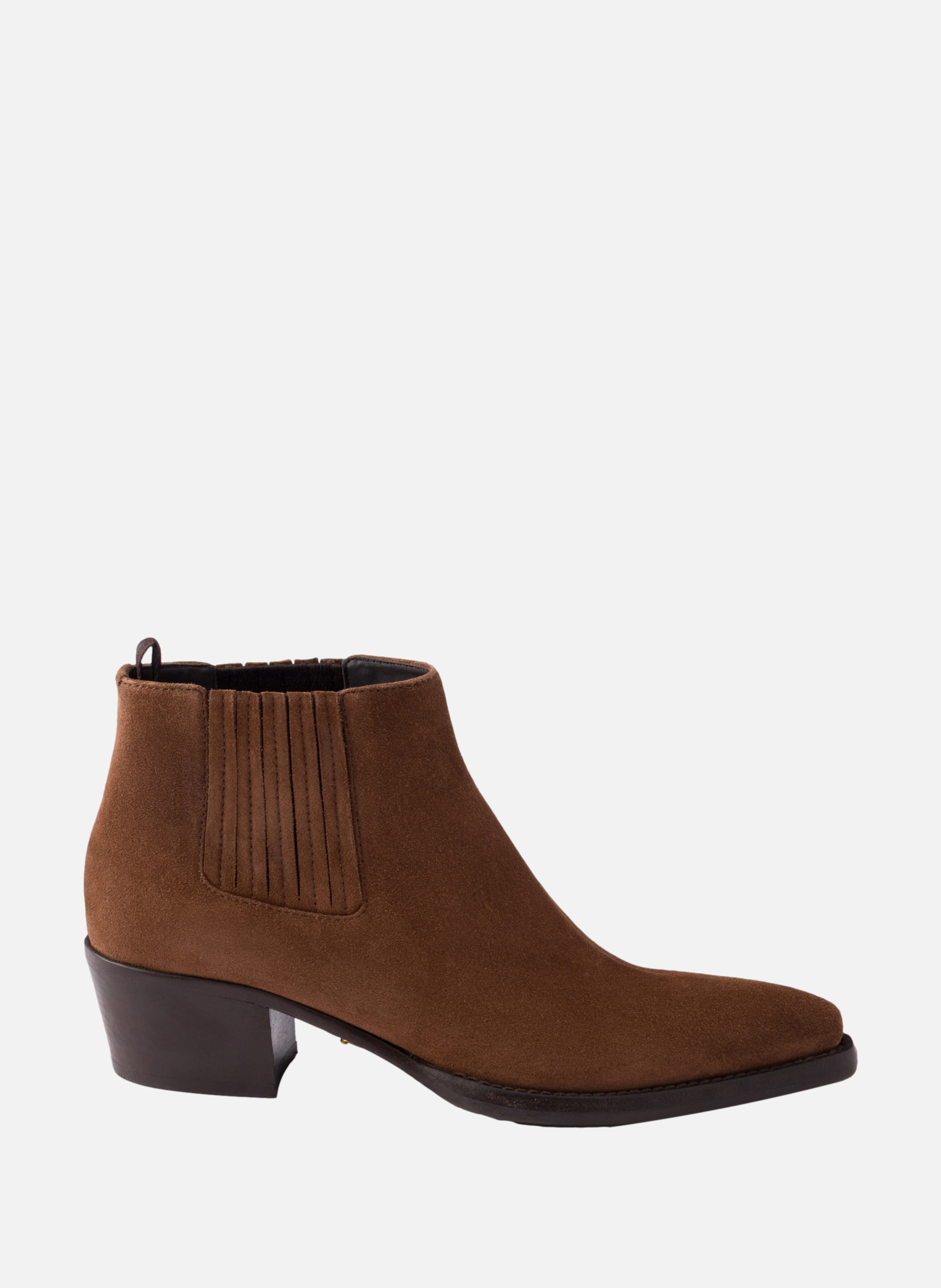 Bottines en veau velours PRADA Marron