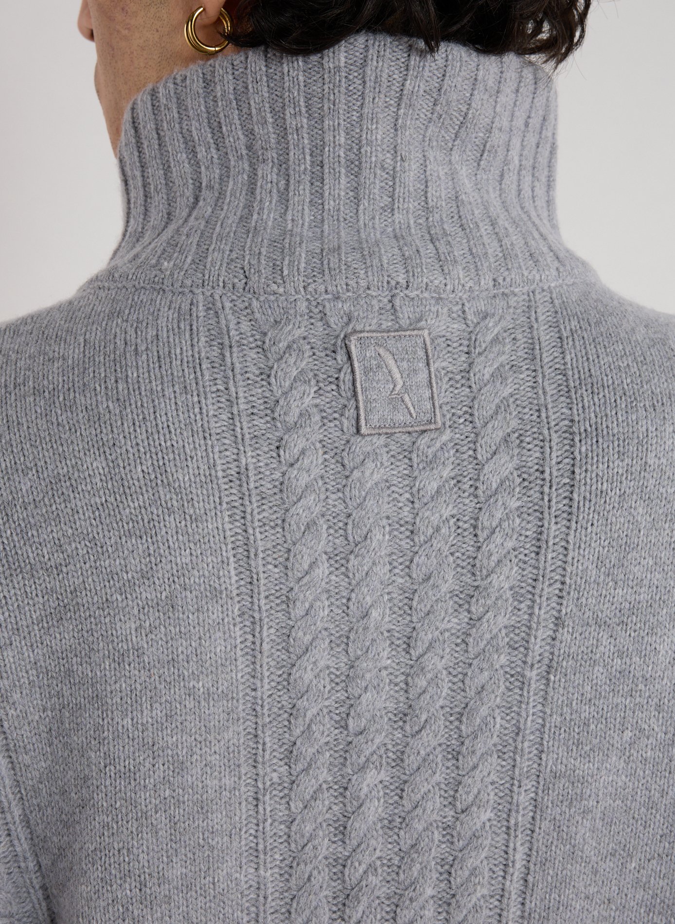Wool blend zip-up sweater AIGLE Grey