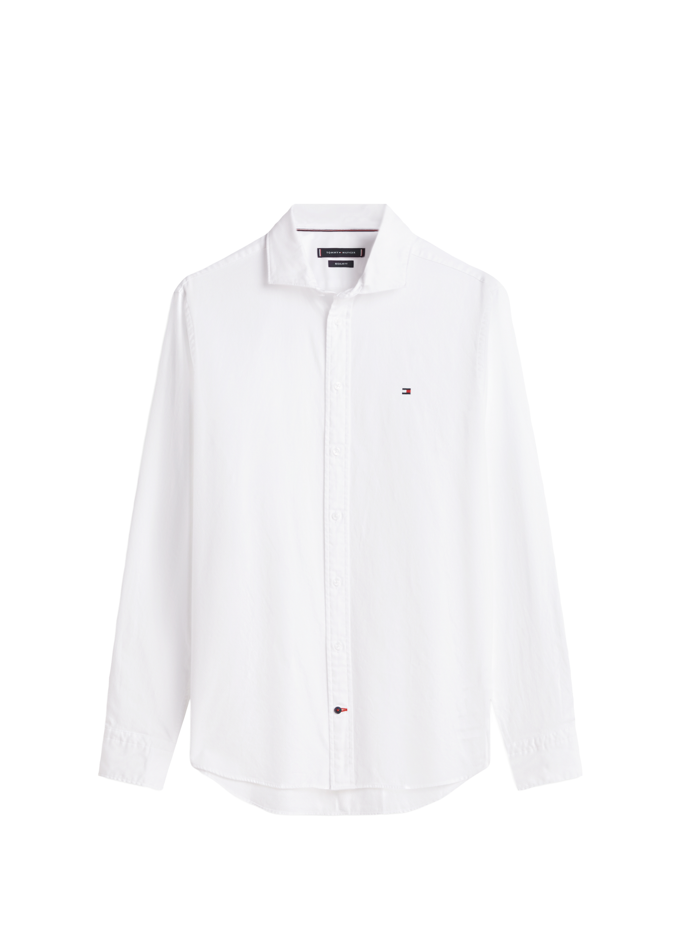 Chemise manches longues à motif en coton  TOMMY HILFIGER Blanc