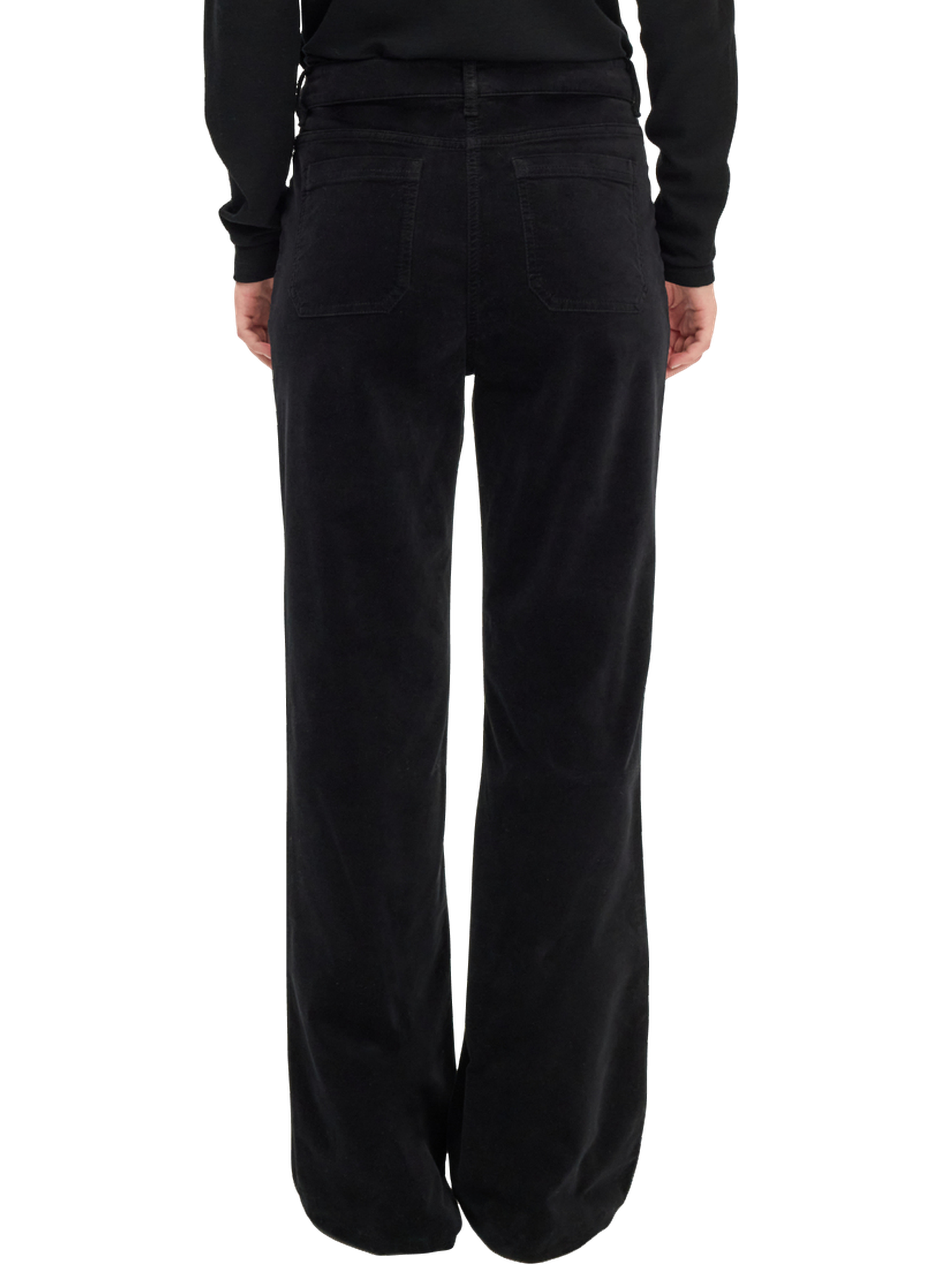 Pantalon flare en velours à mors - chrys PABLO Noir