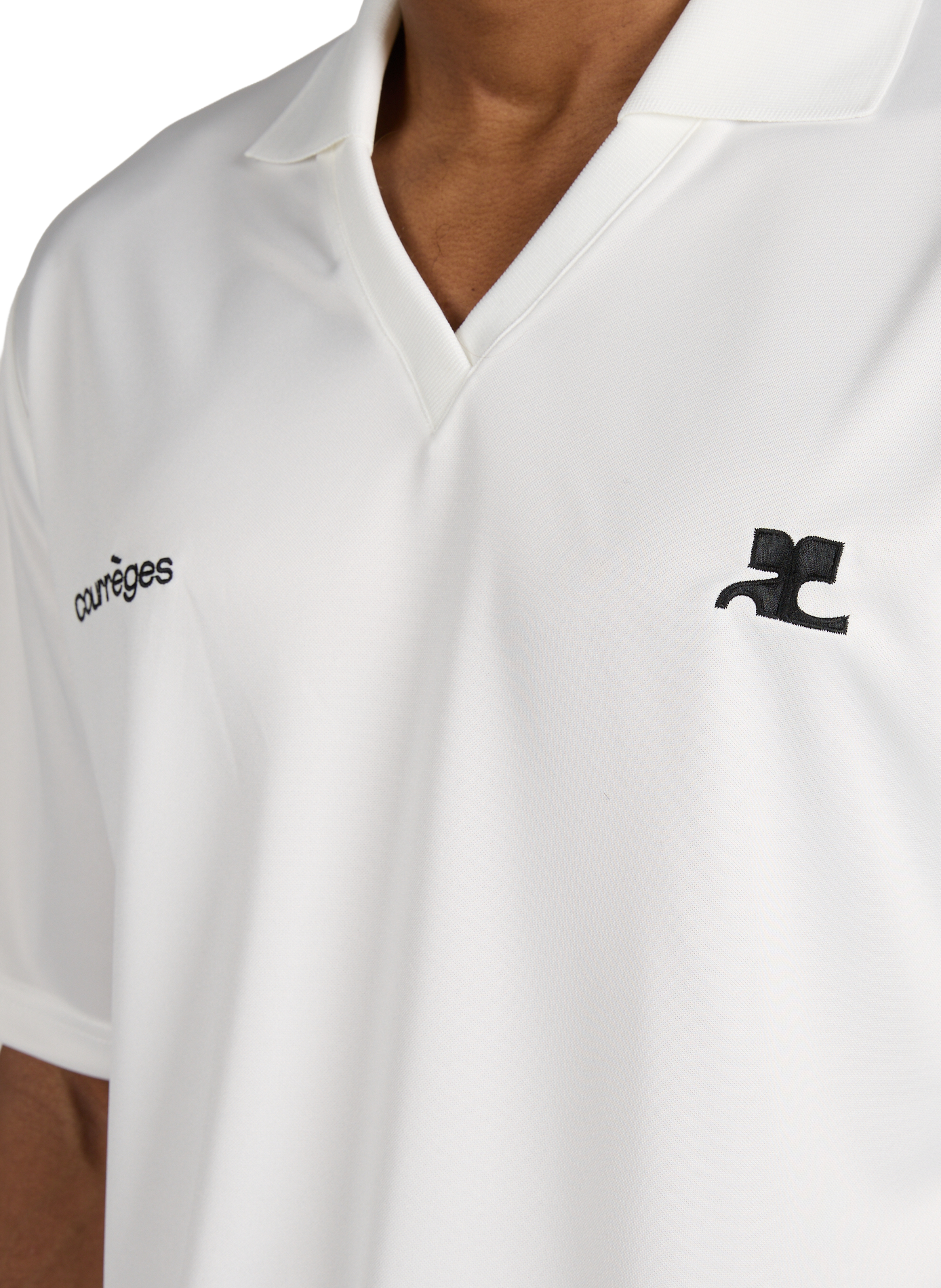 Polo à logo COURRÈGES Blanc
