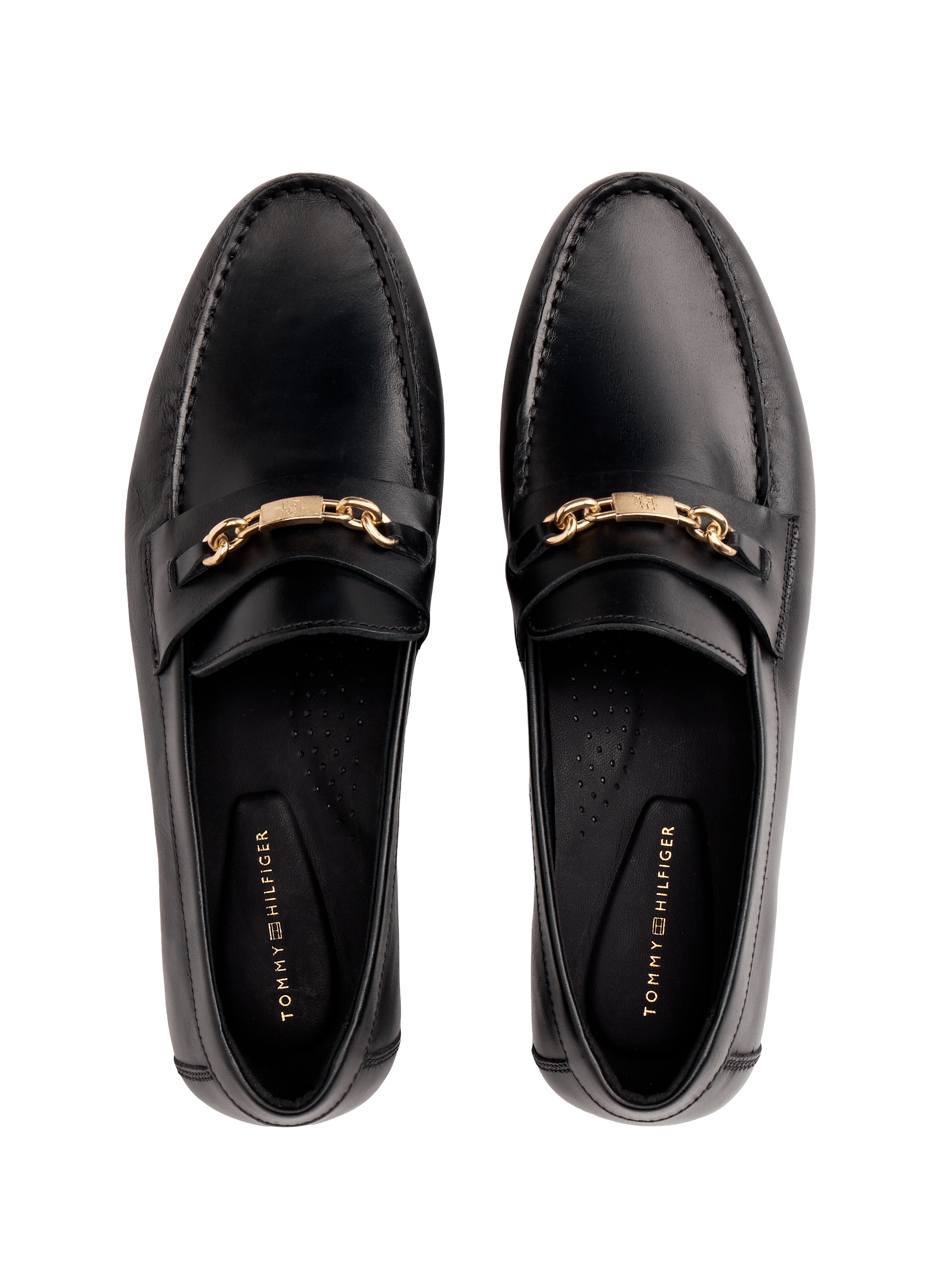 Mocassins à mors en cuir lisse TOMMY HILFIGER Noir