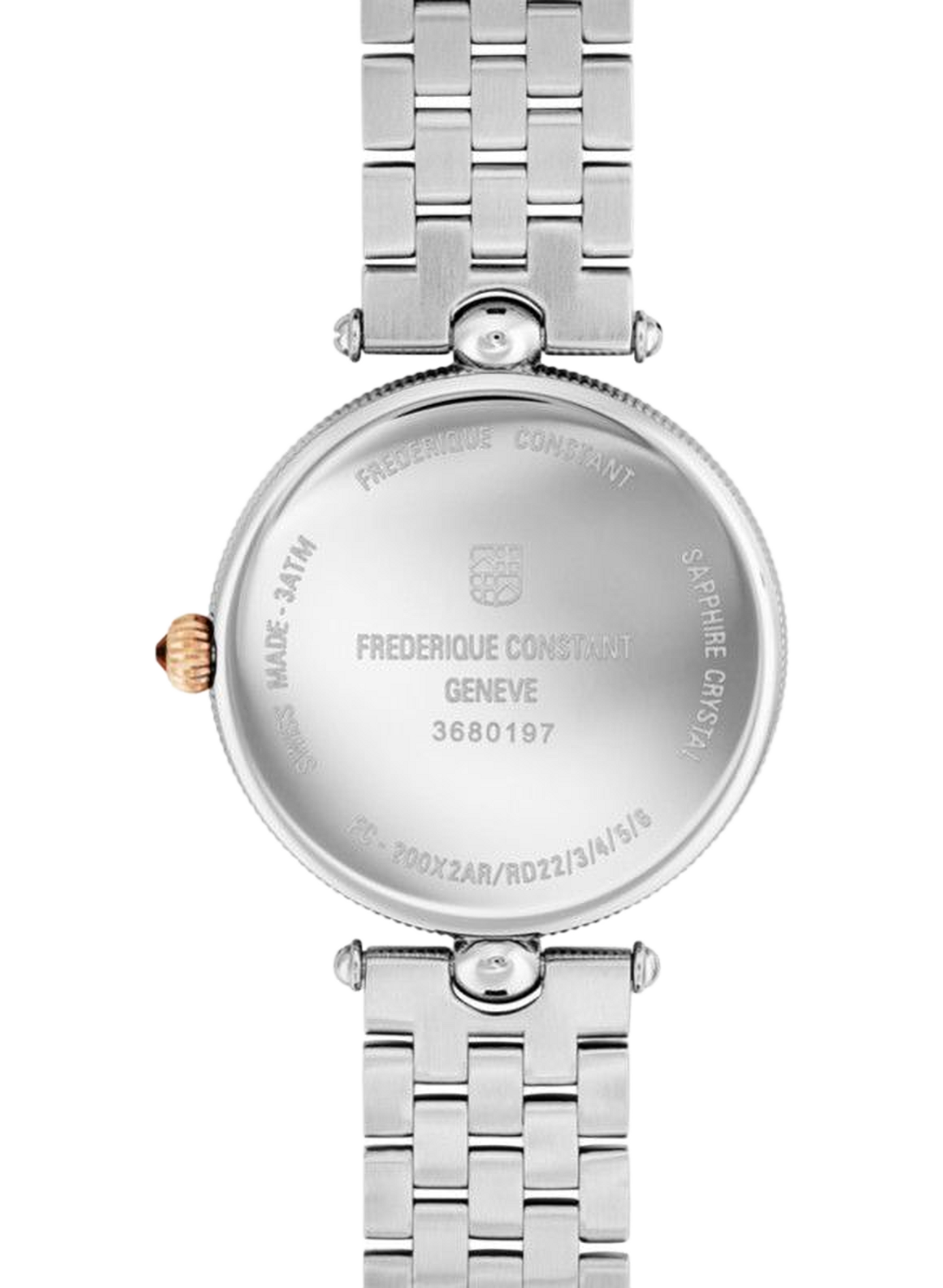 Montre quartz Classics Art Deco Round en acier inoxydable FREDERIQUE CONSTANT Vert