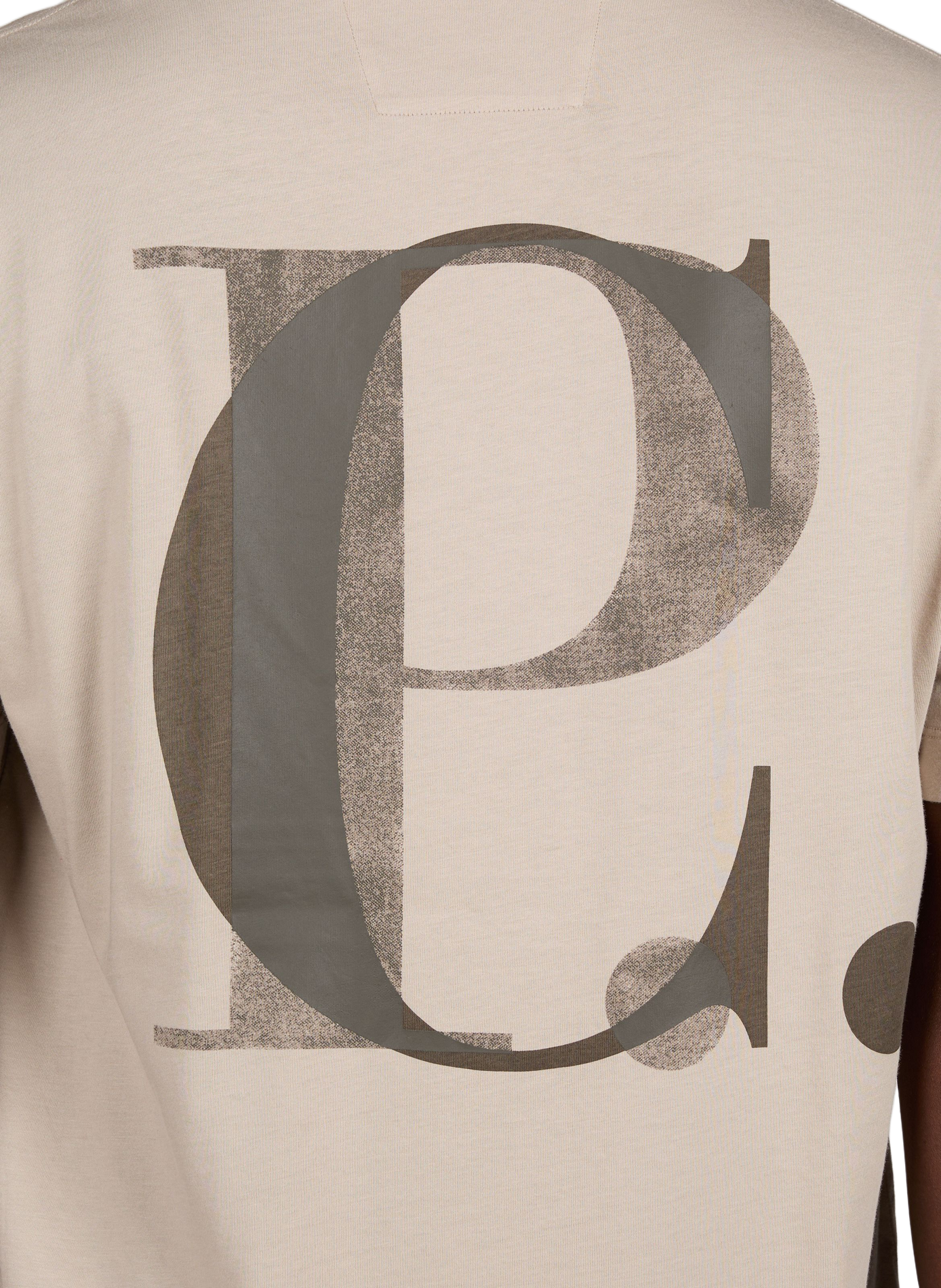 Cotton Logo T-shirt CP COMPANY Beige