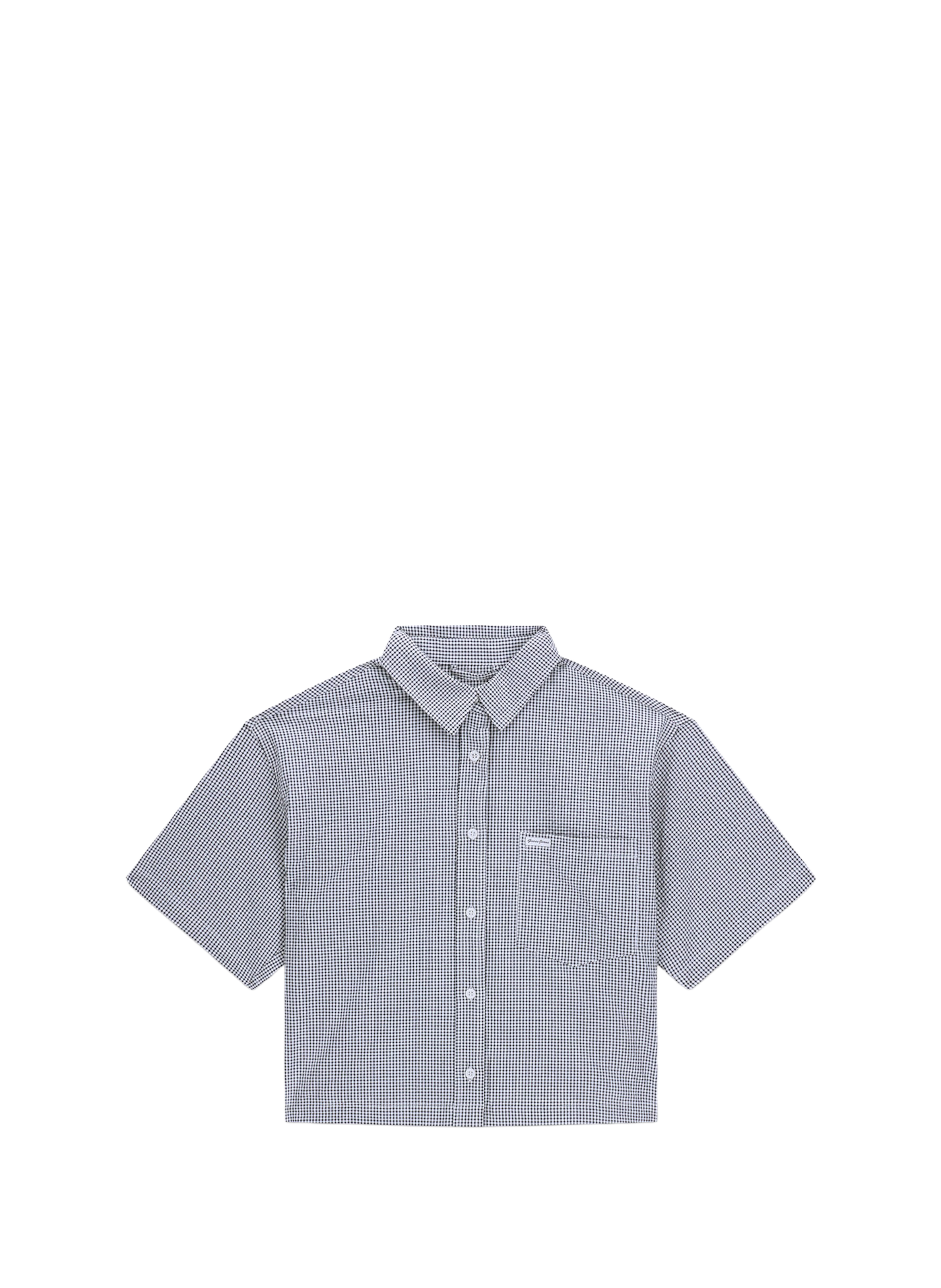 Korte mouwen geruite overhemd van katoenmix GUESS Veelkleurig