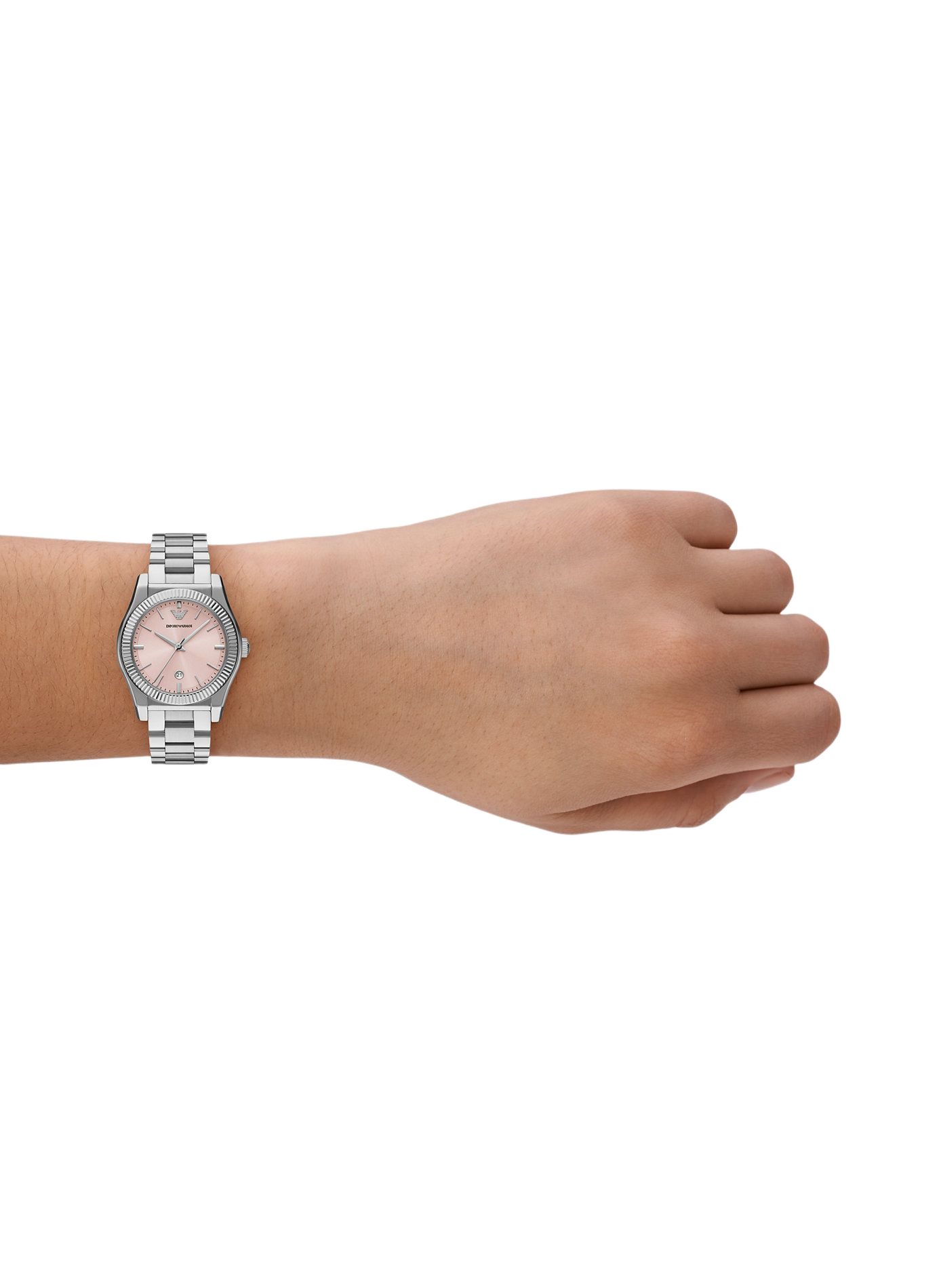 Montre quartz en acier inoxydable ARMANI MONTRES Rose