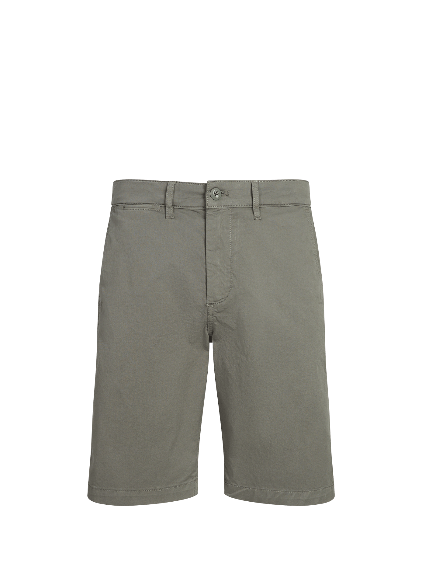 Bermuda uni en coton mélangé EDEN PARK Kaki