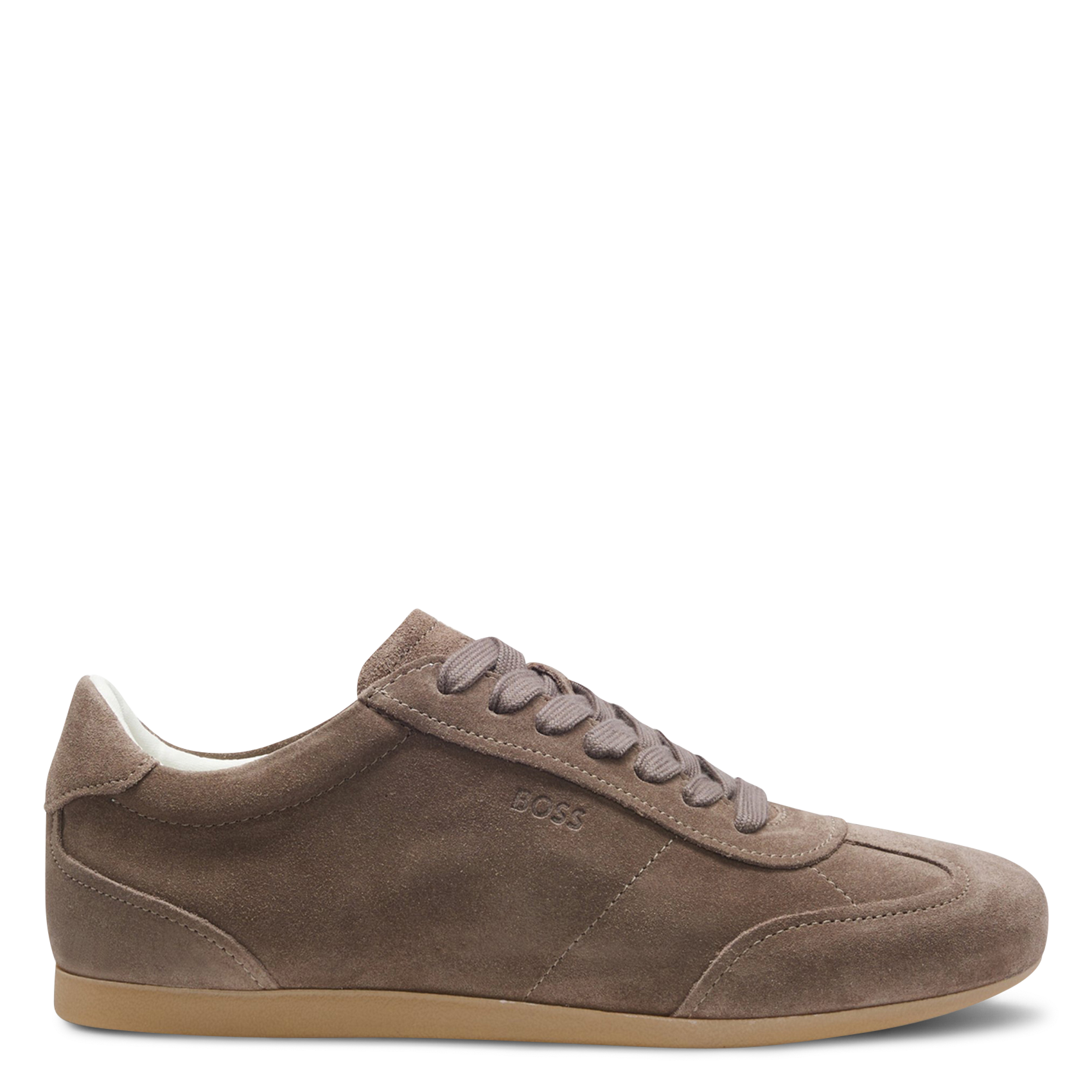 Baskets basses en cuir suède BOSS Marron